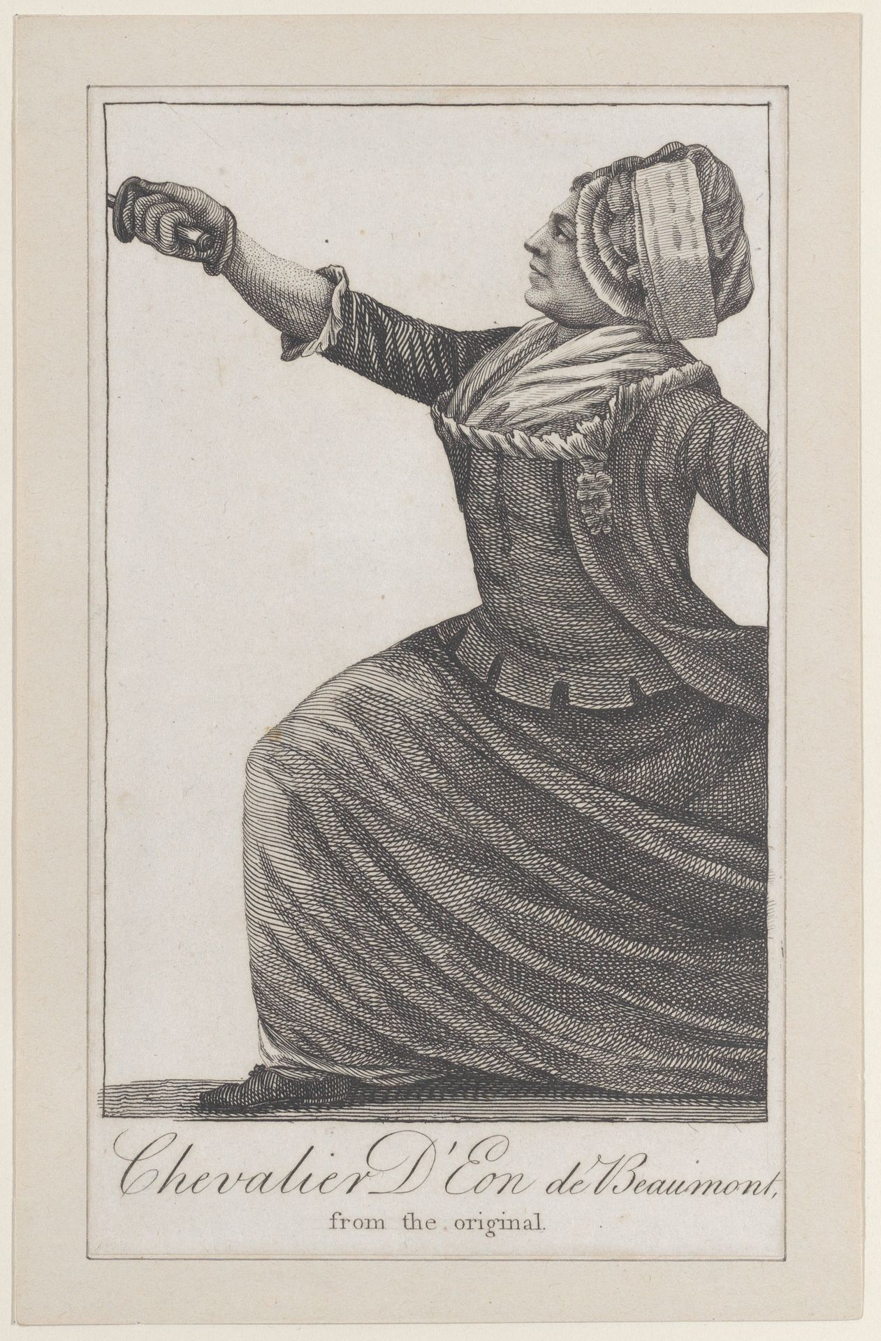 Chevalier d'Eon de Beaumont (from Kirby's Wonderful Museum) by Charles Jean Robineau