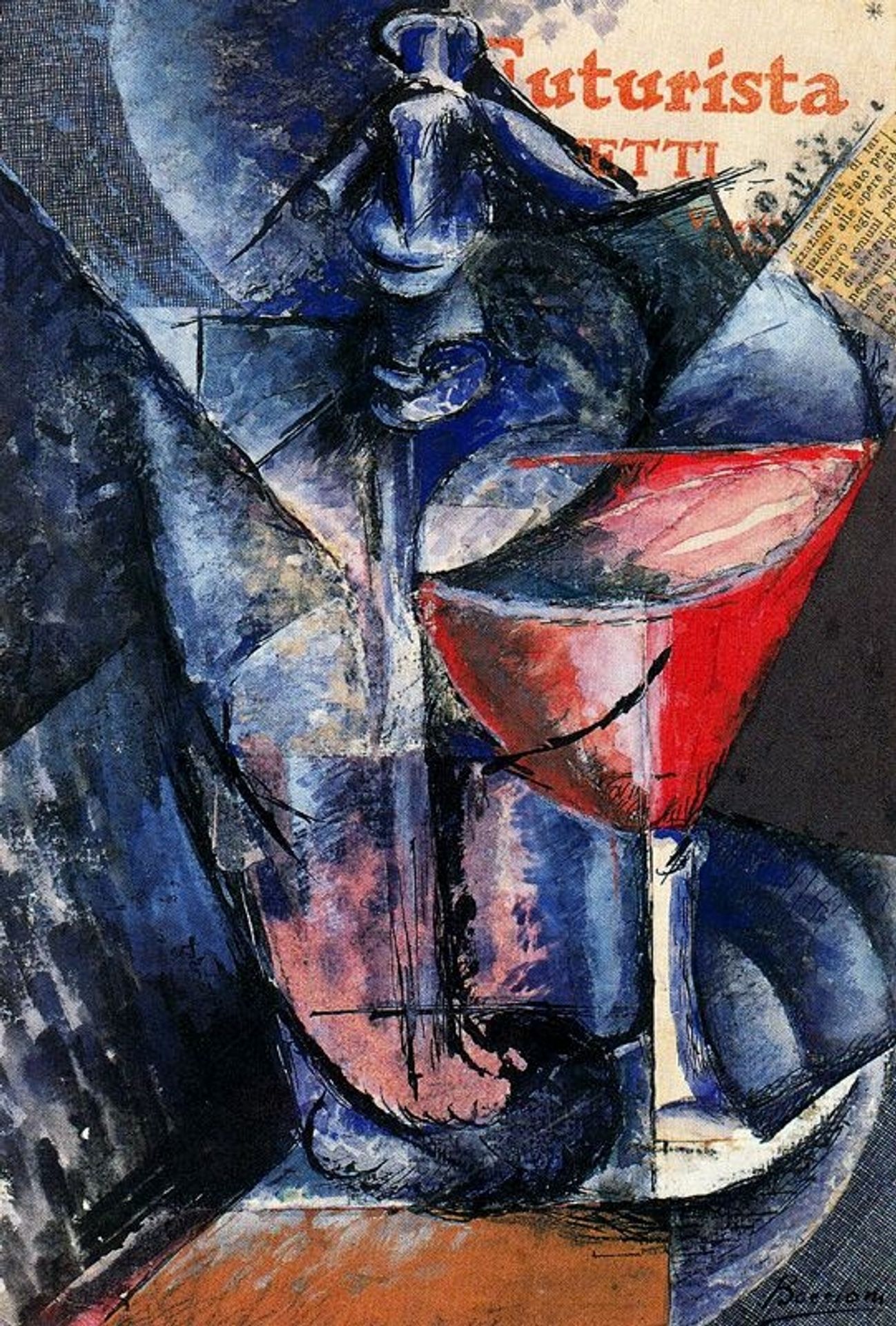 Glass and Syphon by Umberto Boccioni