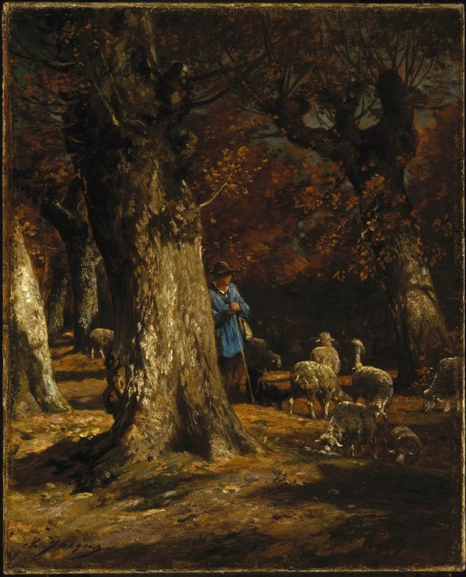 The Old Forest by Charles Jacque