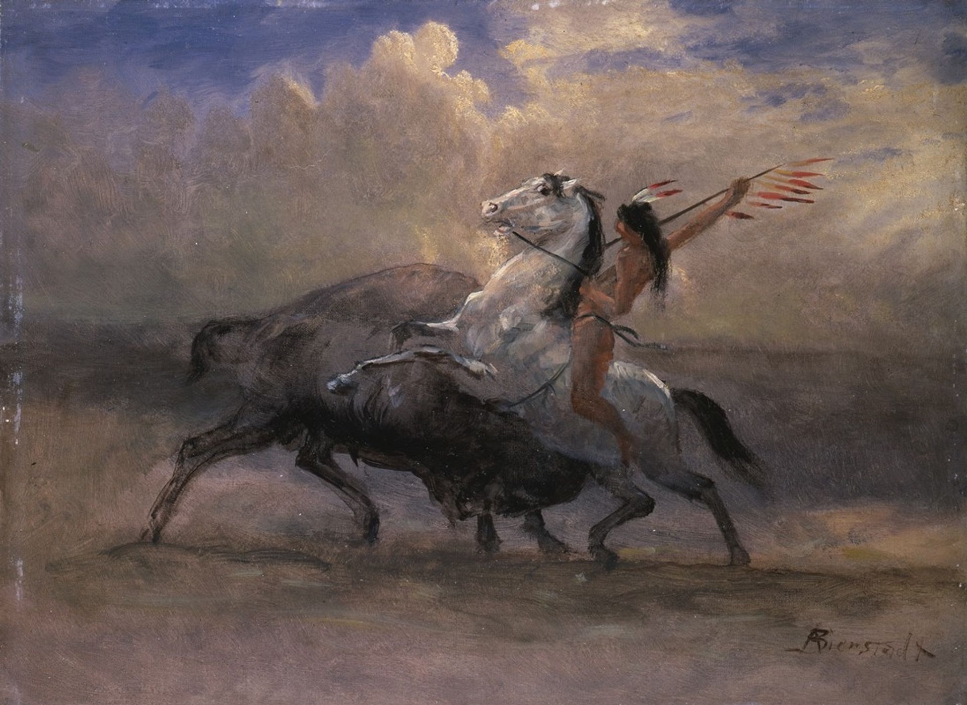 Sketch for ‘The Last of the Buffalo’ by Albert Bierstadt
