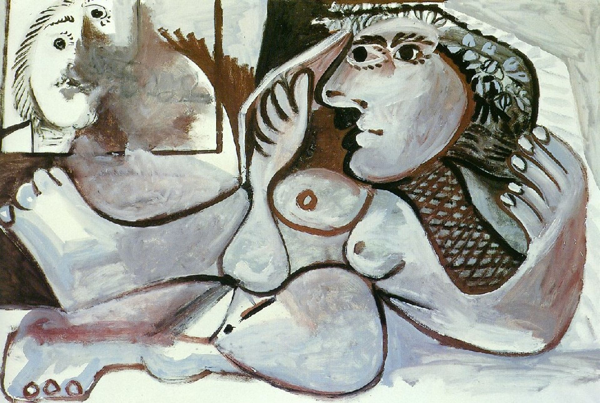 Reclining Nude with wreath by Pablo Picasso