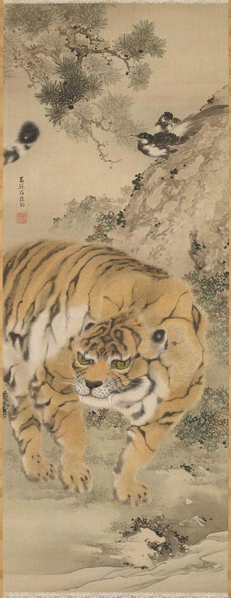 Tiger [left of a pair of Tiger and Dragon] by Ganku