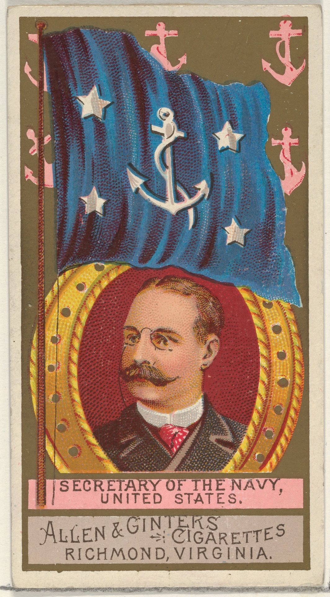 Secretary of the Navy, United States, from the Naval Flags series (N17) for Allen & Ginter Cigarettes Brands by Allen & Ginter