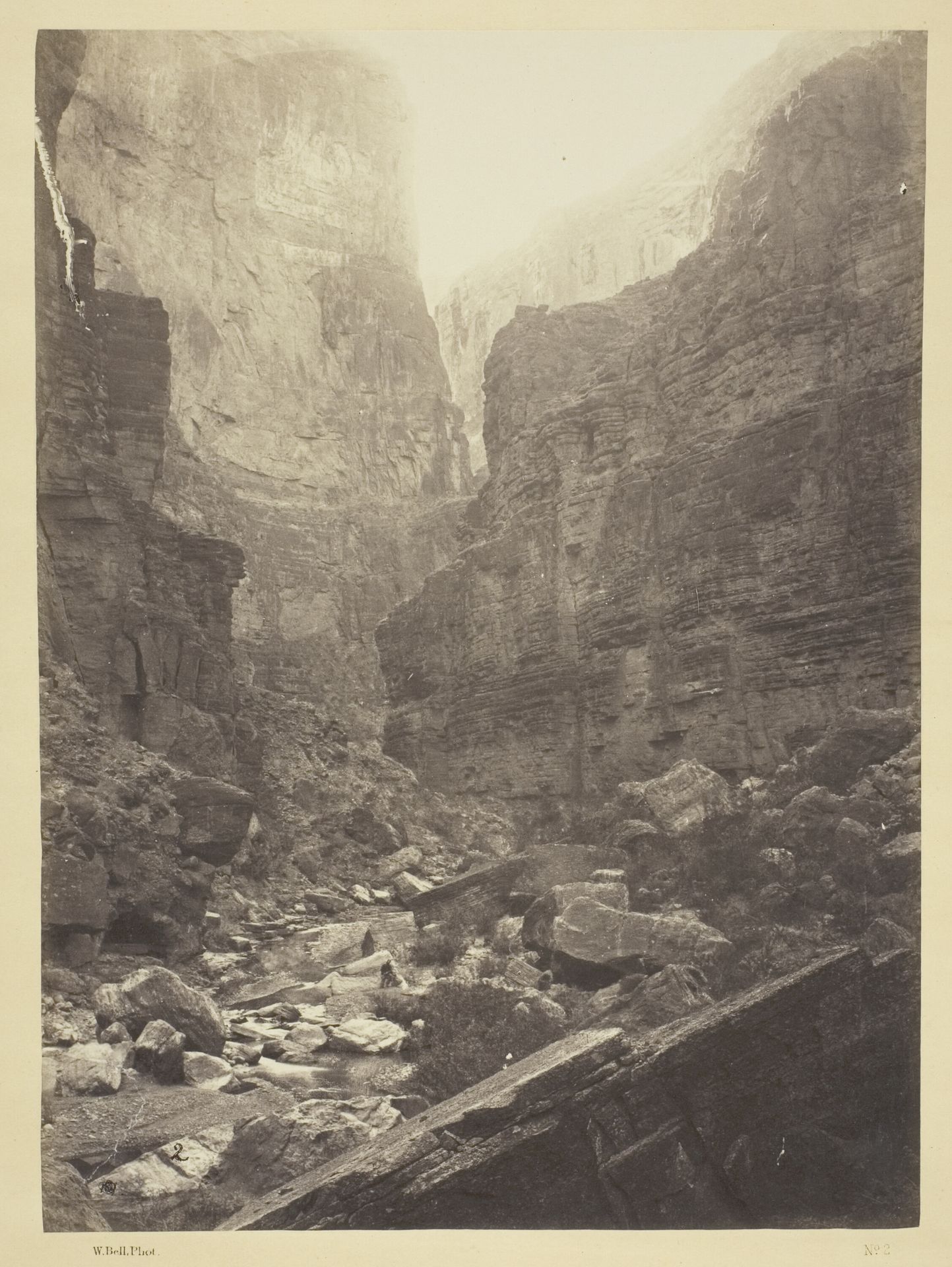Cañon of Kanab Wash, Colorado River, Looking North by William Bell
