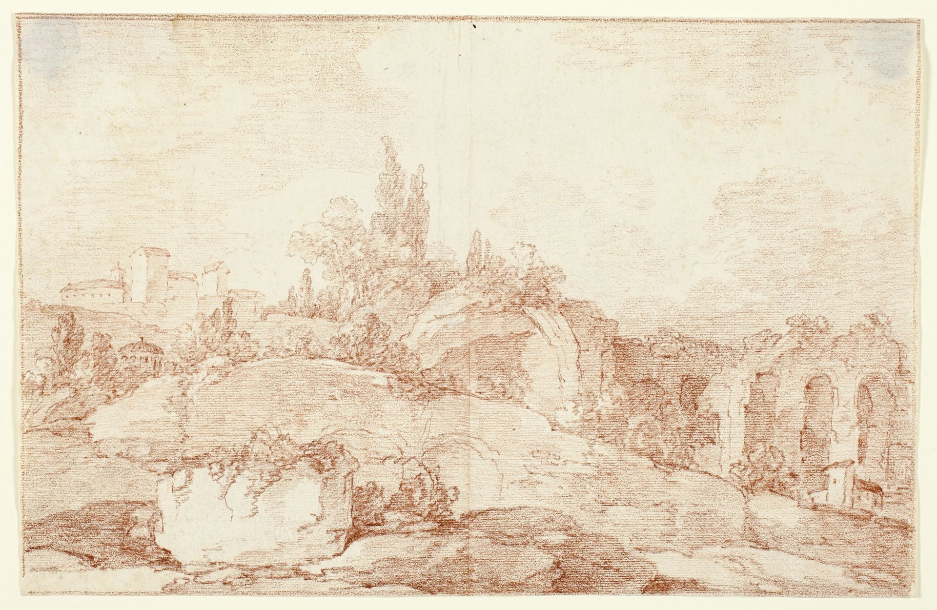 Landscape of the Italian Campagna by Jens Petersen Lund