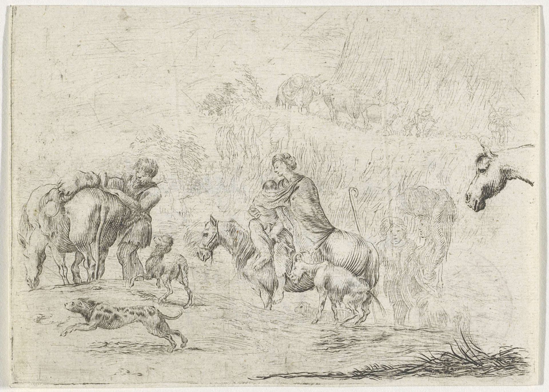 Reis van Jakob naar Egypte by Anonymous