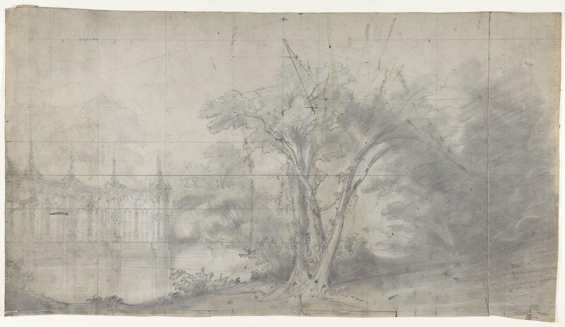 Design for a Stage Set at the Opéra, Paris by Eugène Cicéri