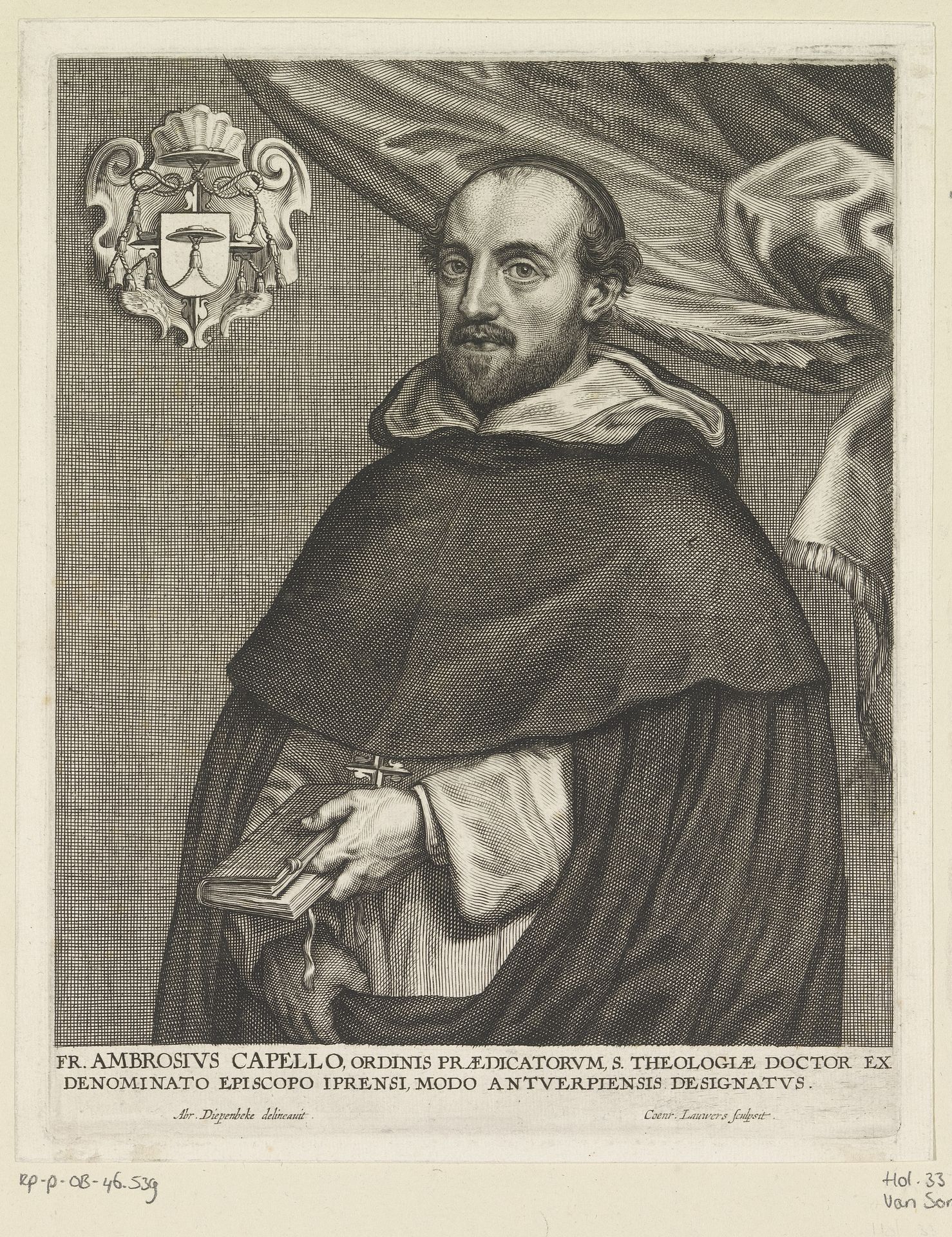 Portret van Marius Ambrosius Capello by Conrad Lauwers