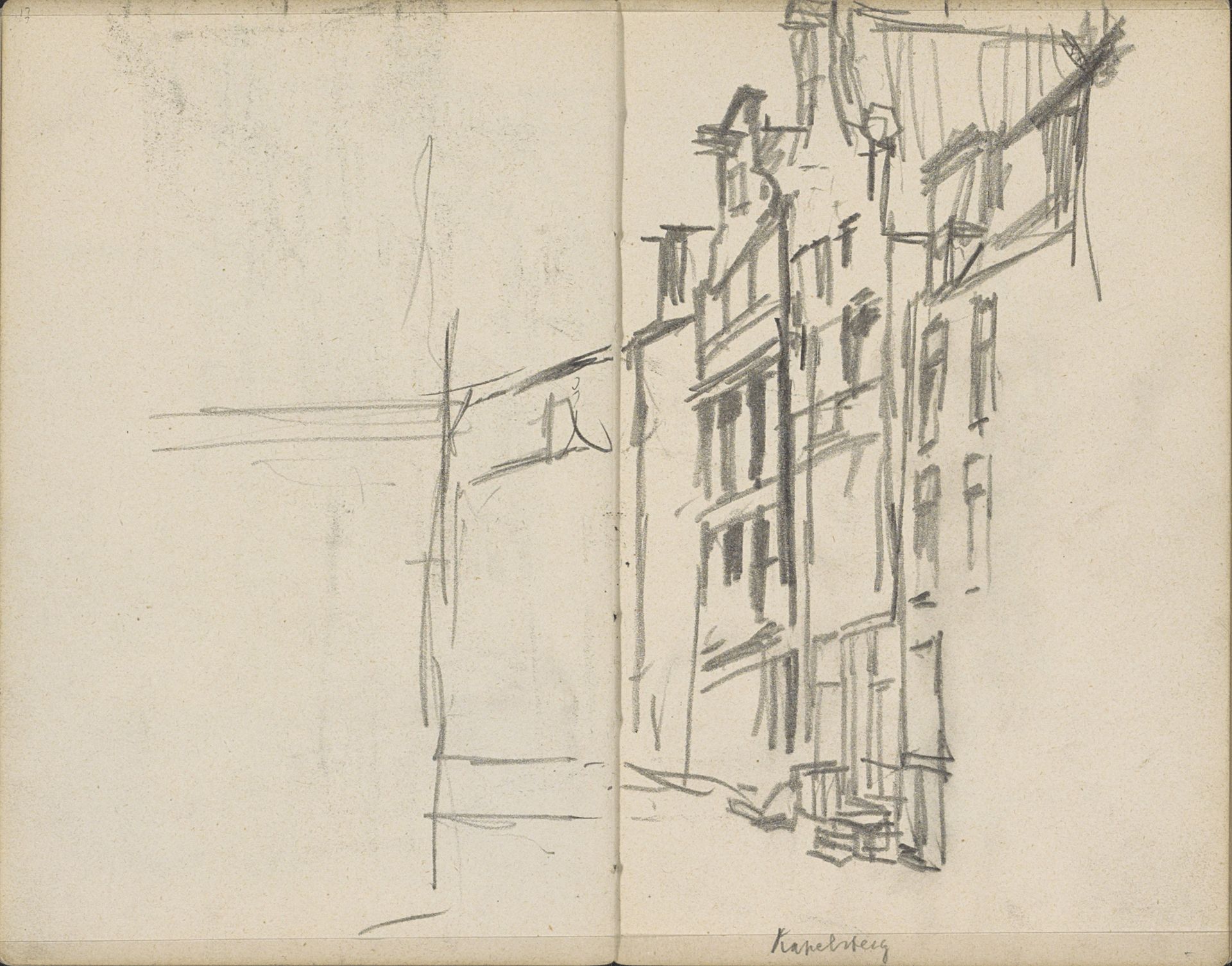 Kapelsteeg te Amsterdam, gezien vanaf het Rokin by George Hendrik Breitner