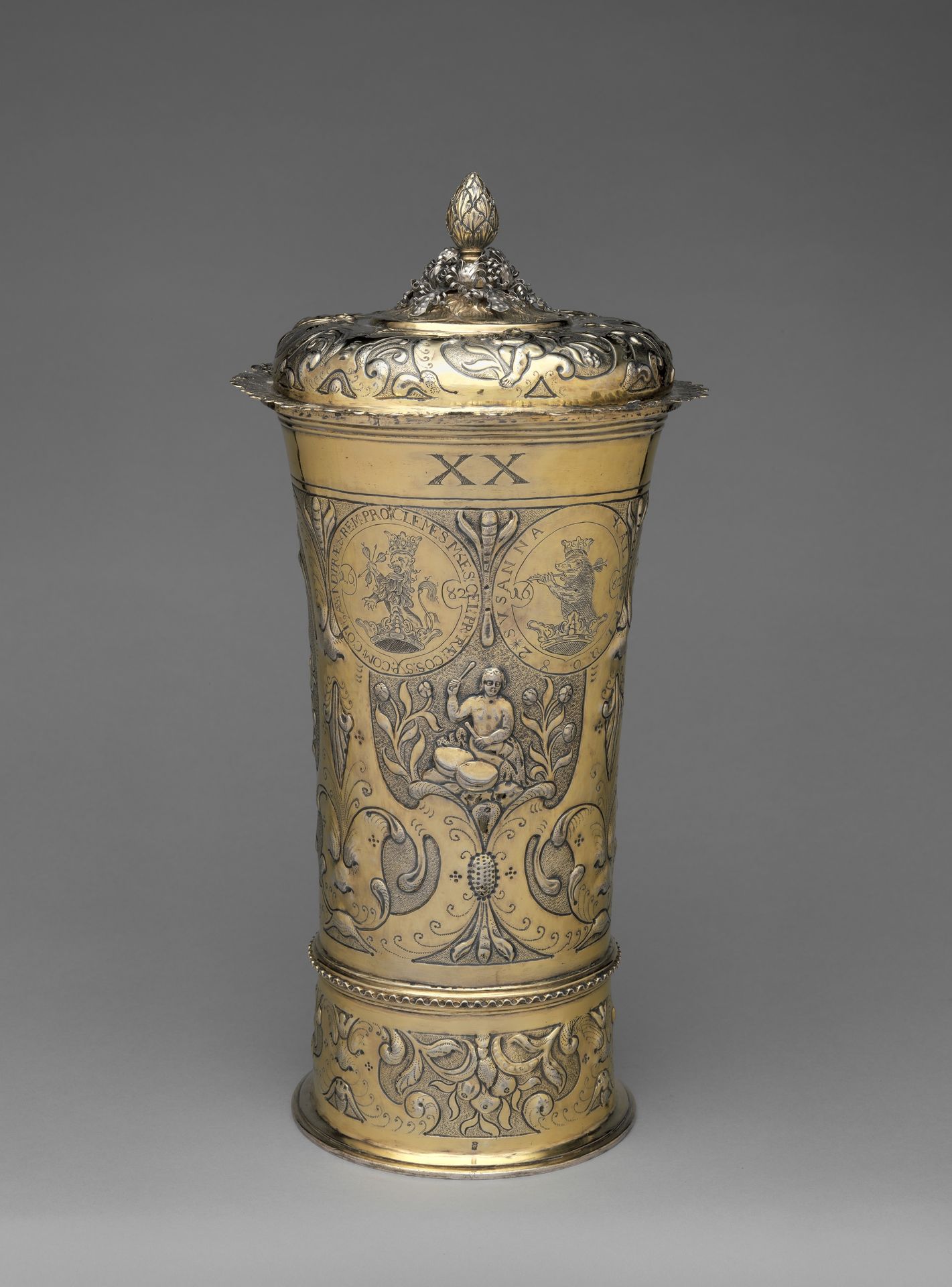 Footed beaker with cover by Johannes (Hans) Mautner