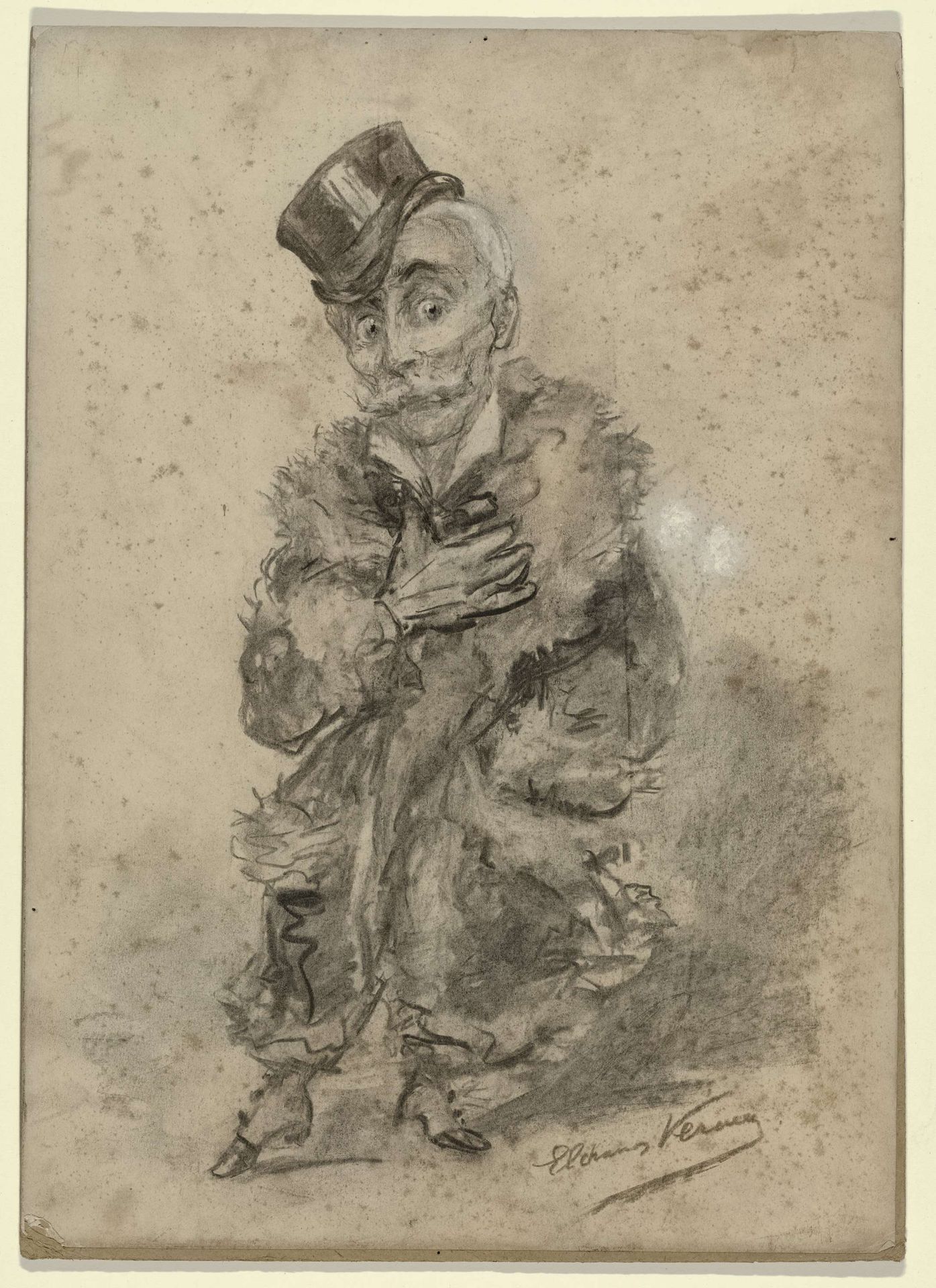 Karikatuurportret van Jan Gerard Smits by Elchanon Verveer
