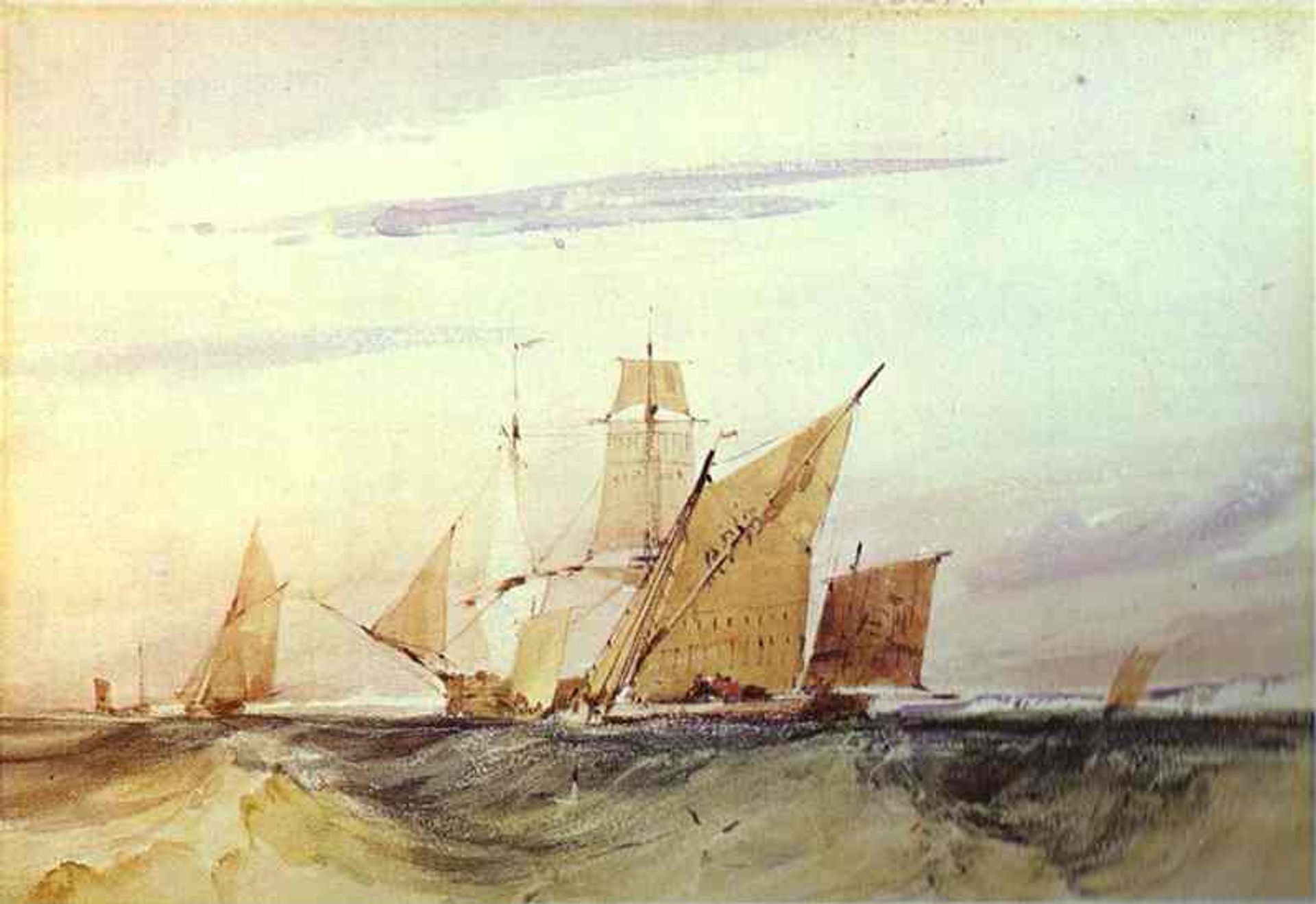 Shipping Off the Coast of Kent by Richard Parkes Bonington