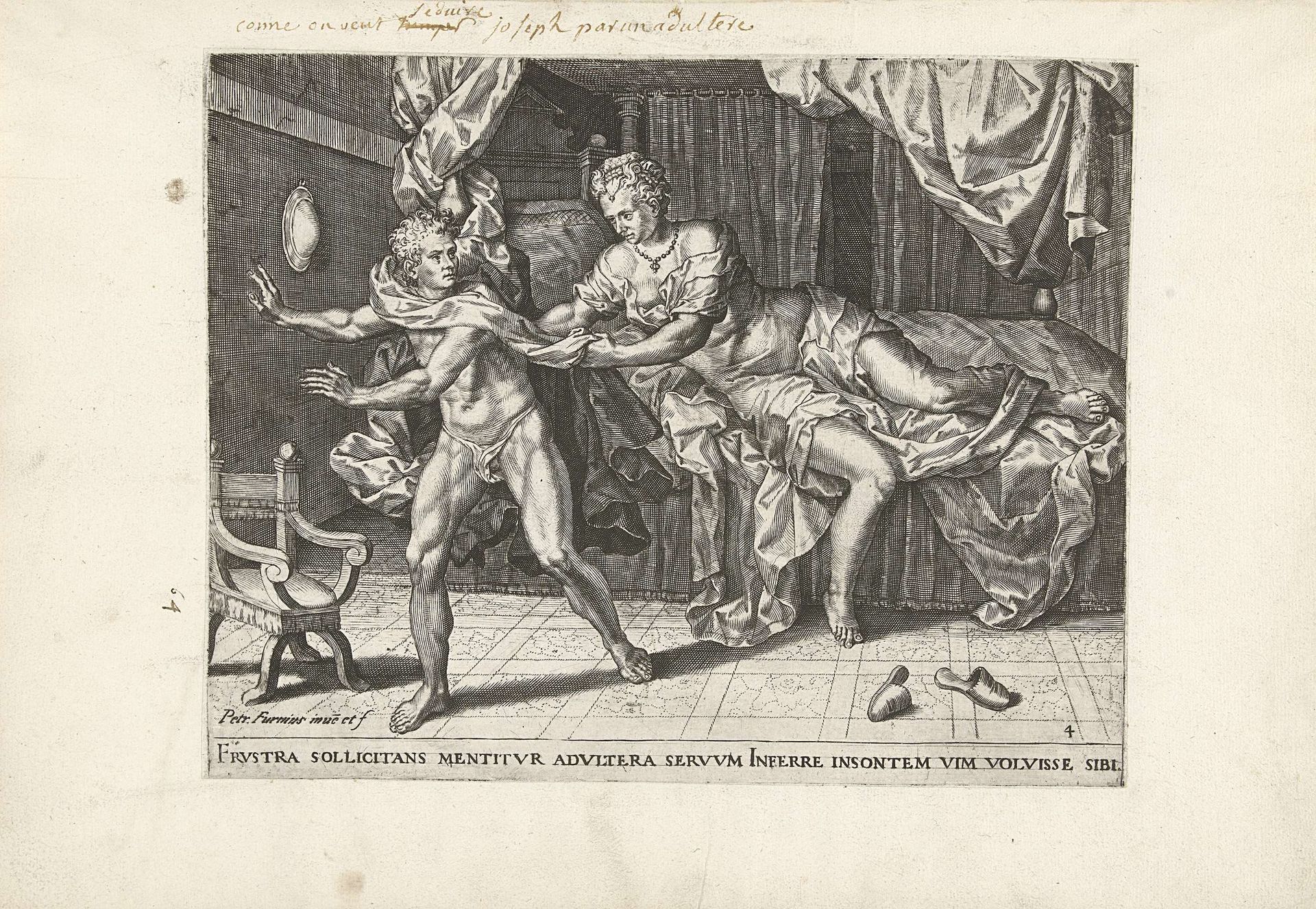 Jozef en de vrouw van Potifar by Pieter Jalhea Furnius