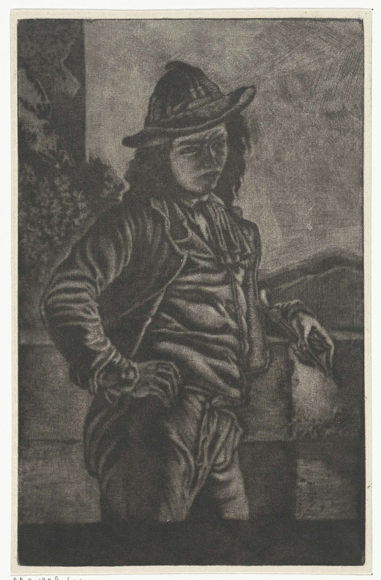 Staande jongen met een fluit by Eberhard Cornelis Rahms