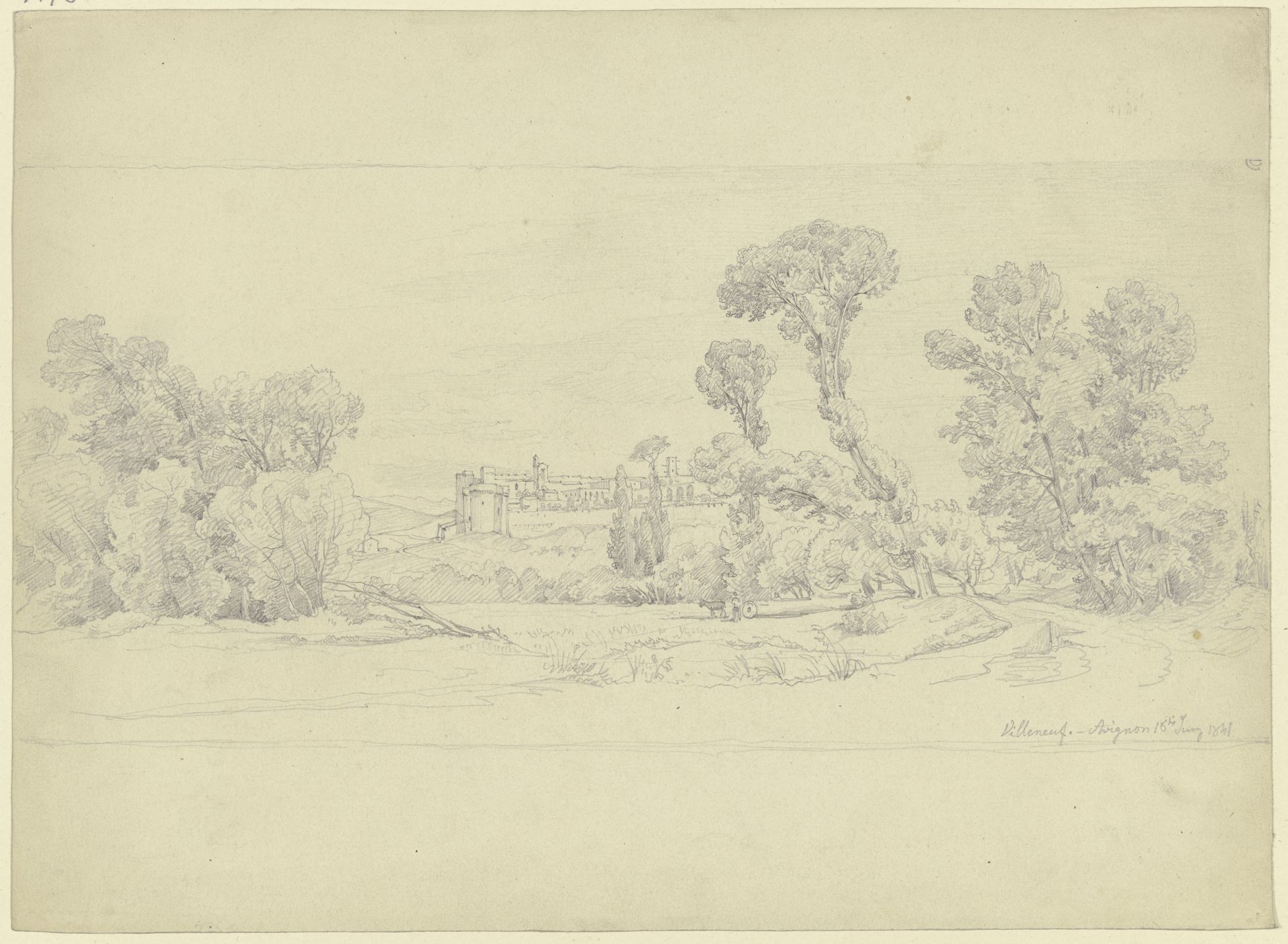 Landschaft um Villeneuve-lès-Avignon by Carl Morgenstern