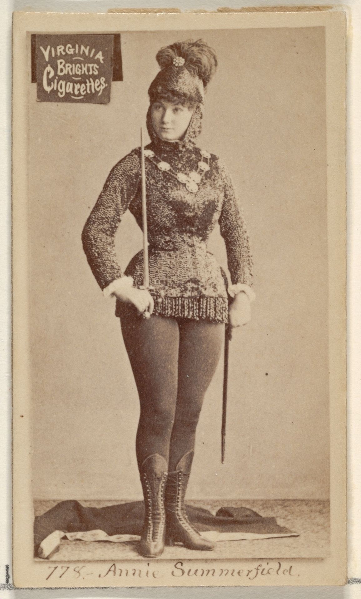 Card 778, Annie Summerfield, from the Actors and Actresses series (N45, Type 2) for Virginia Brights Cigarettes by Allen & Ginter