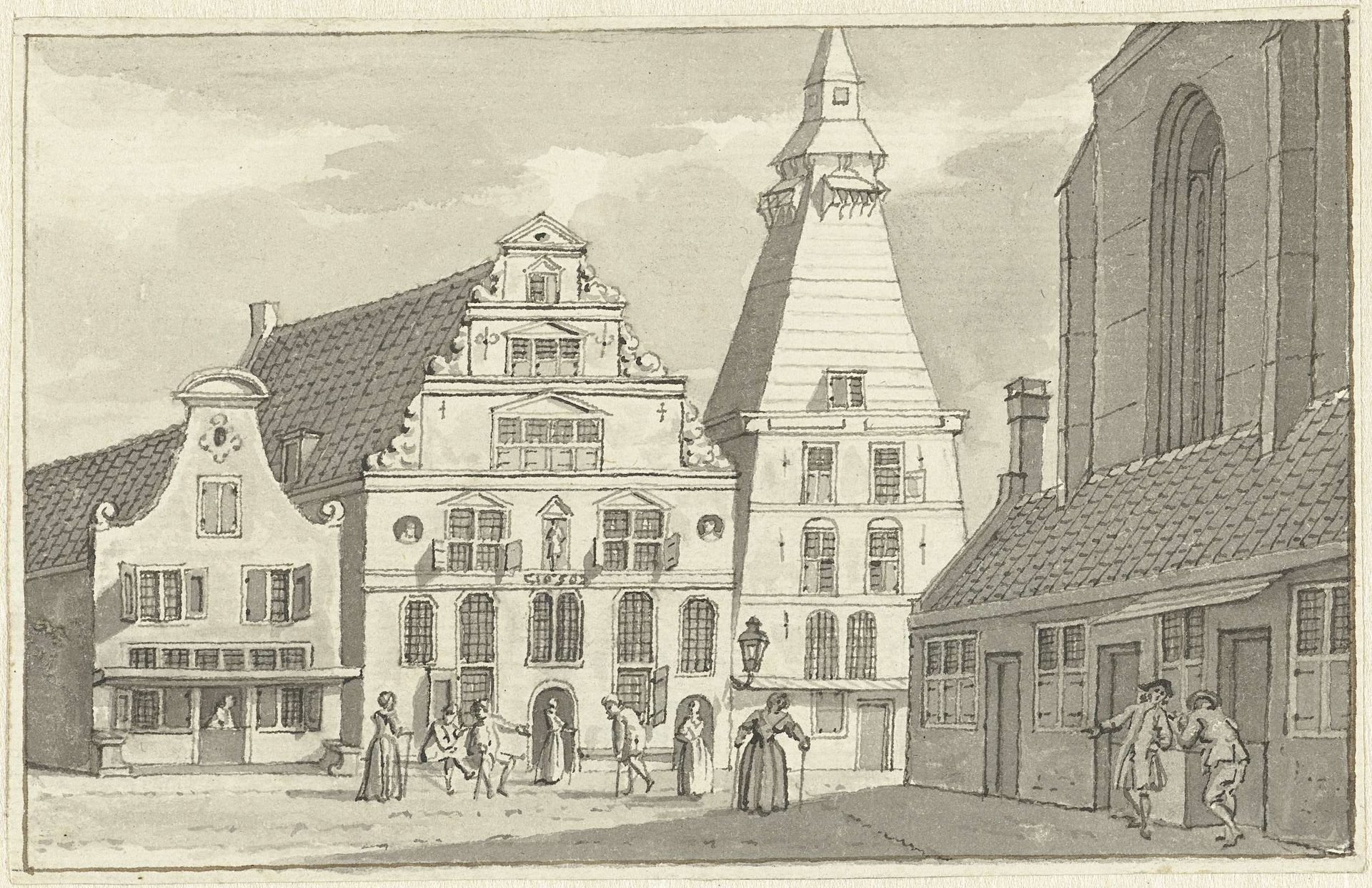 Het Klokkehuis en Gasthuis te Hoorn by Anonymous