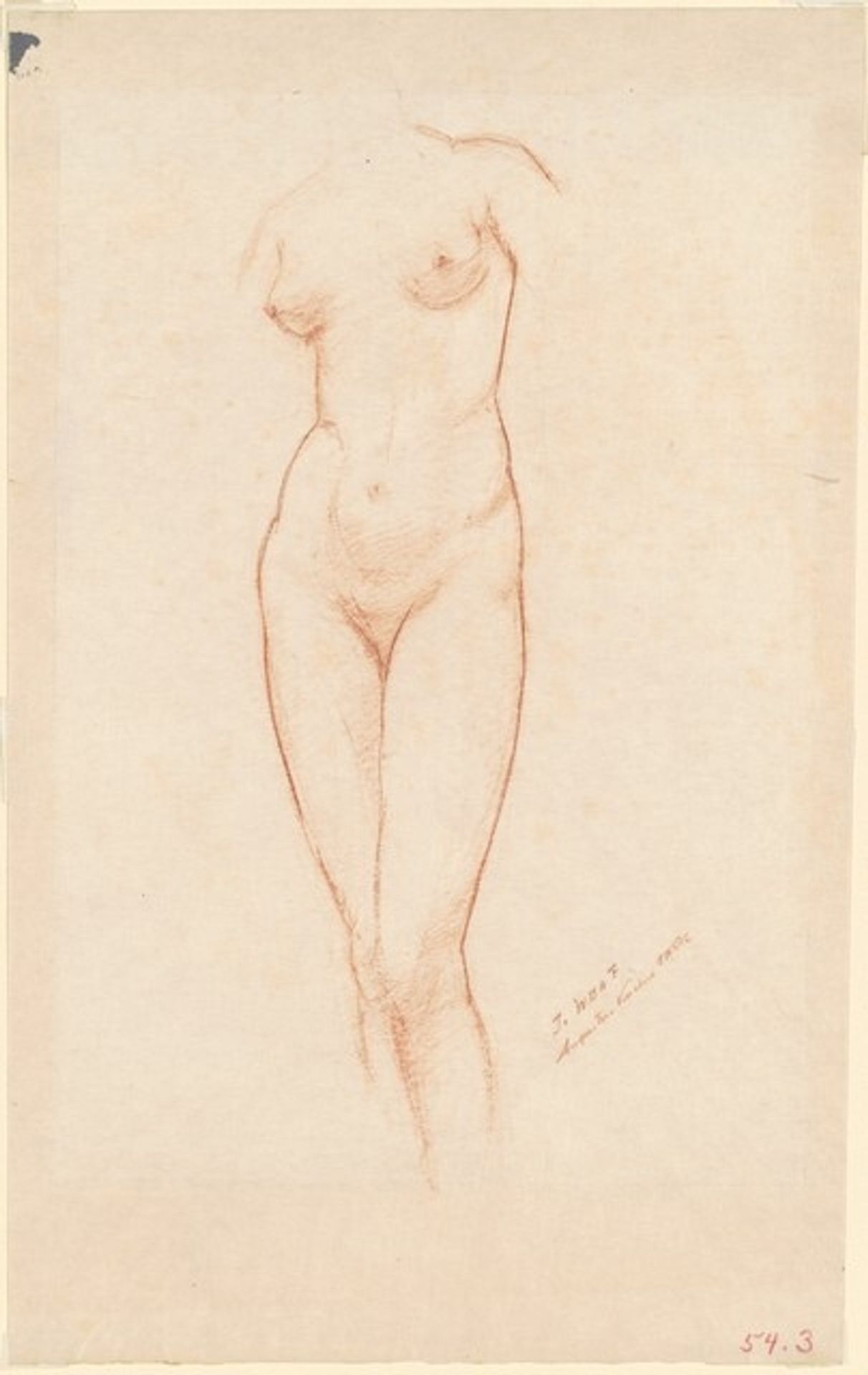 Nude Female Torso by Augustus Vincent Tack
