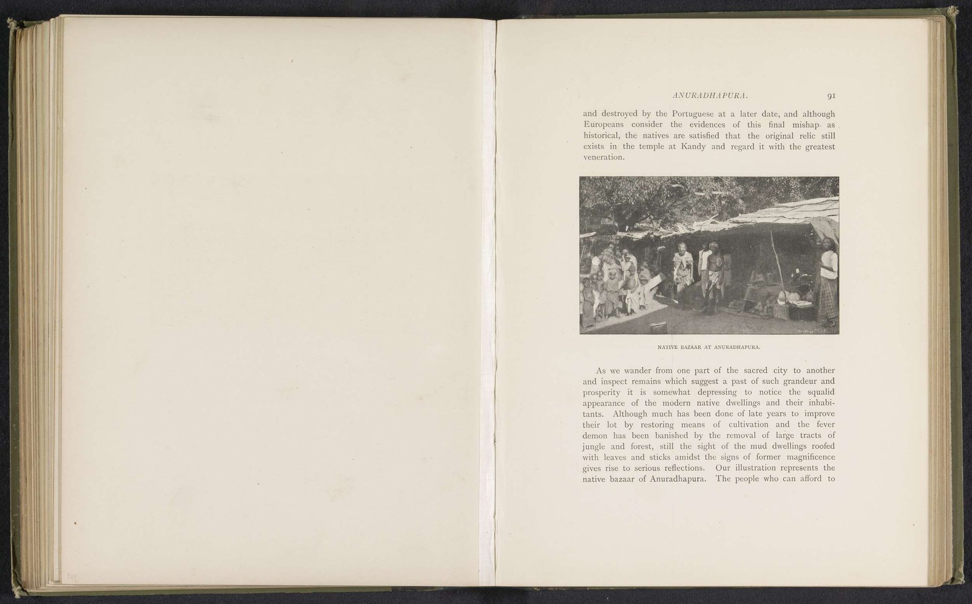 Native bazaar at Anuradhapura by Henry William Cave