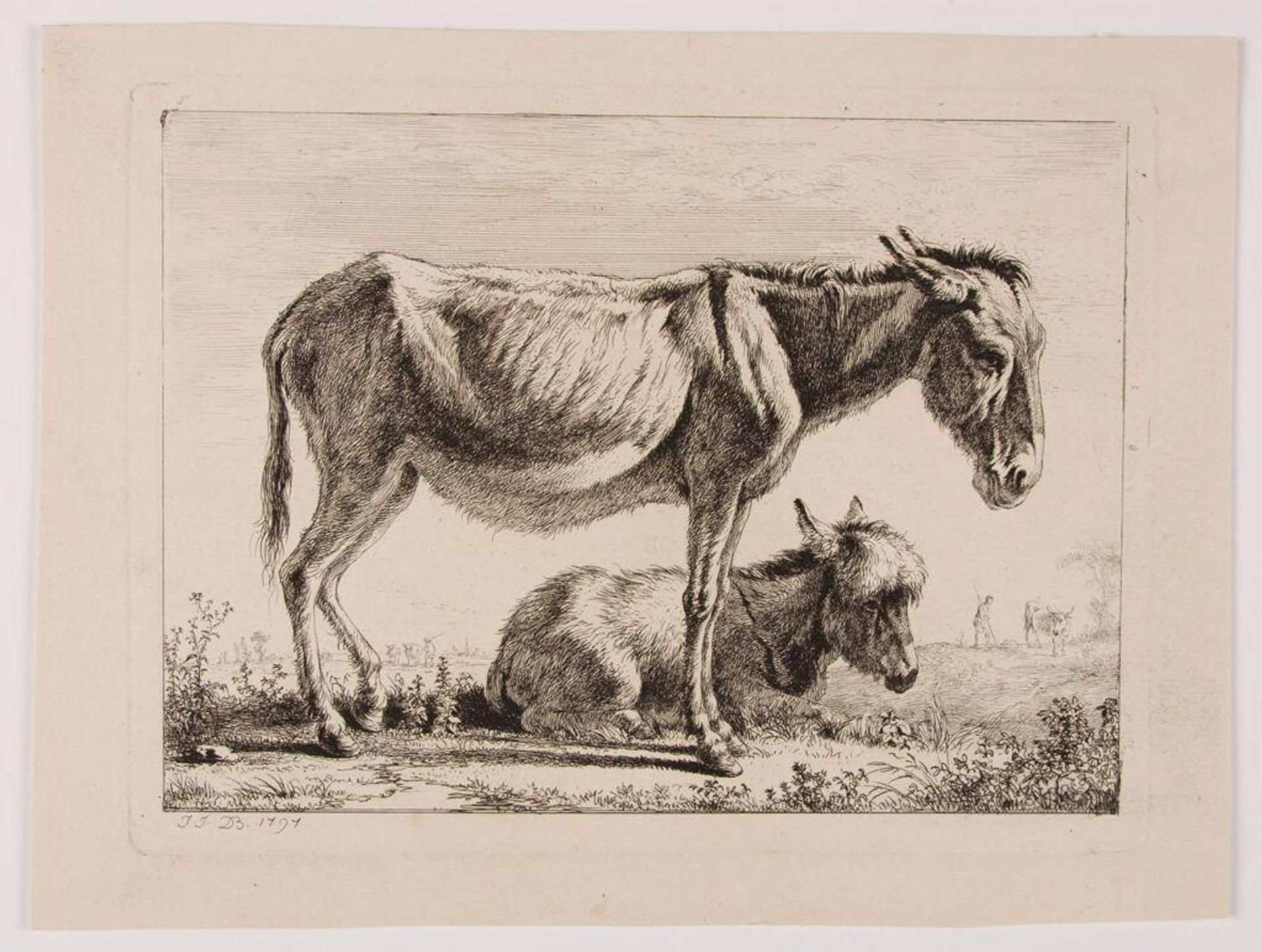 Ass with Her Foal by Jean Jacques de Boissieu