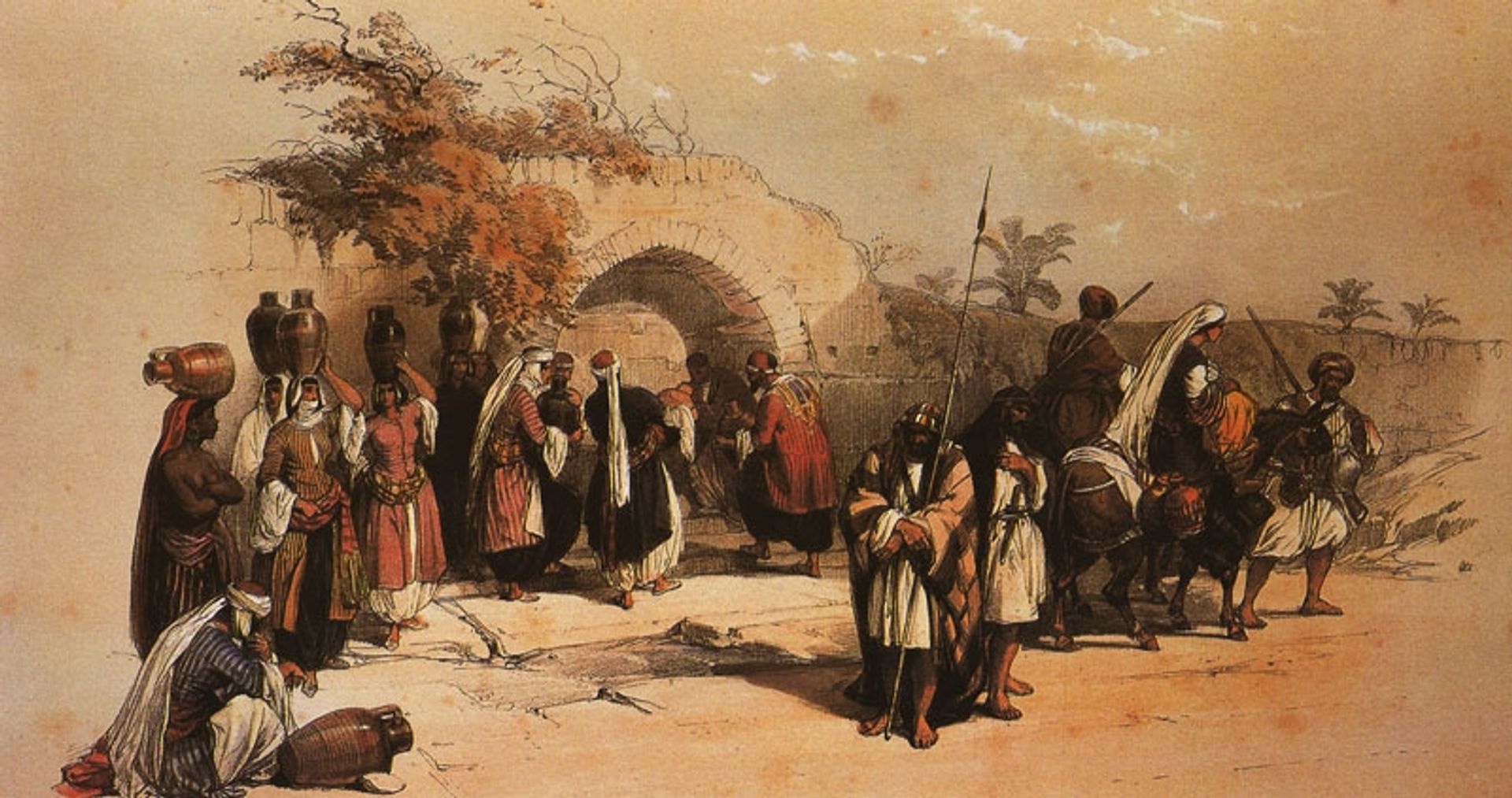 Nazareth. The Fountain of the Virgin by David Roberts