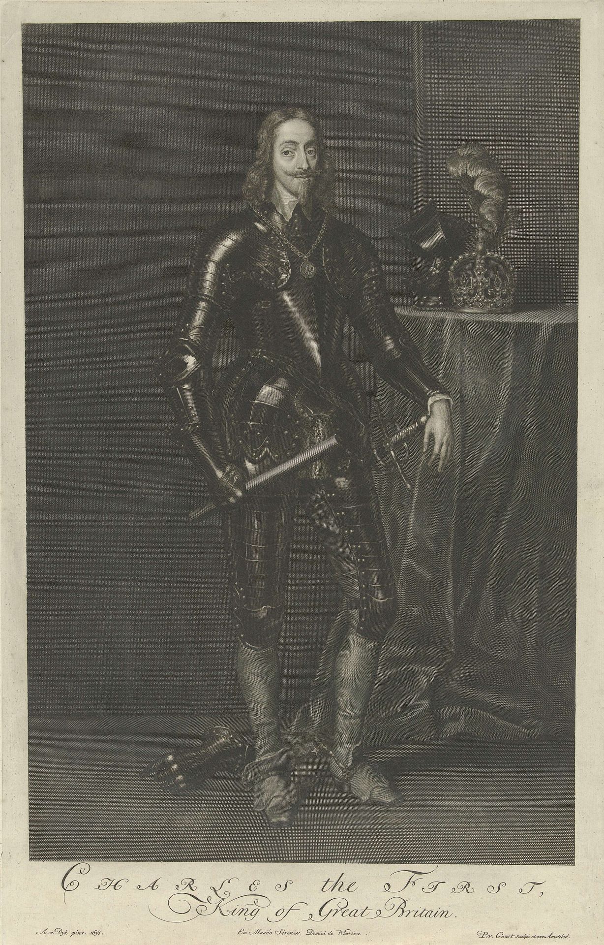 Portret van Karel I, koning van Engeland en Schotland by Pieter van Gunst