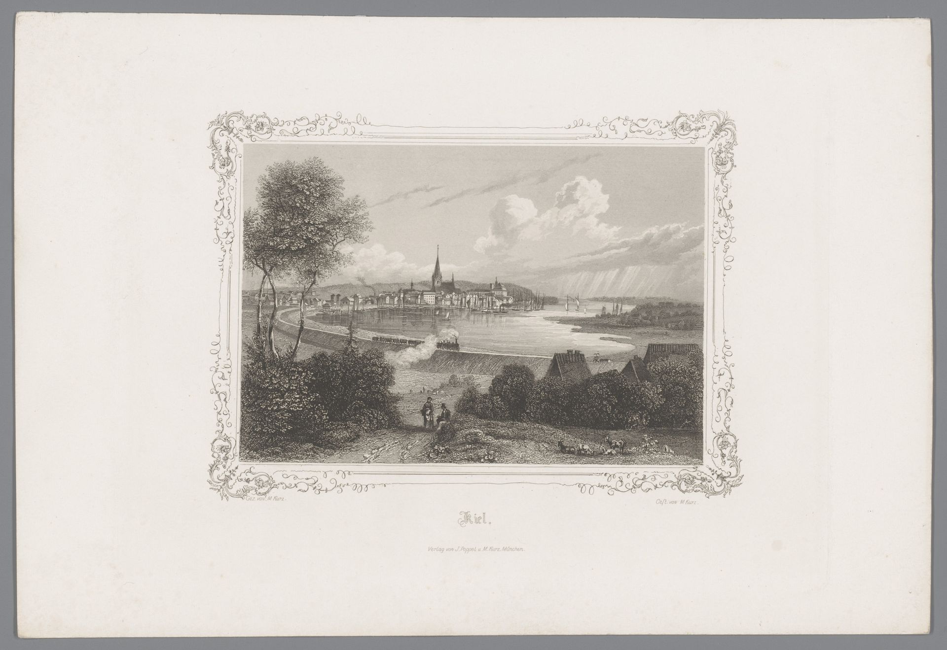 Gezicht op Kiel by Georg Michael Kurz