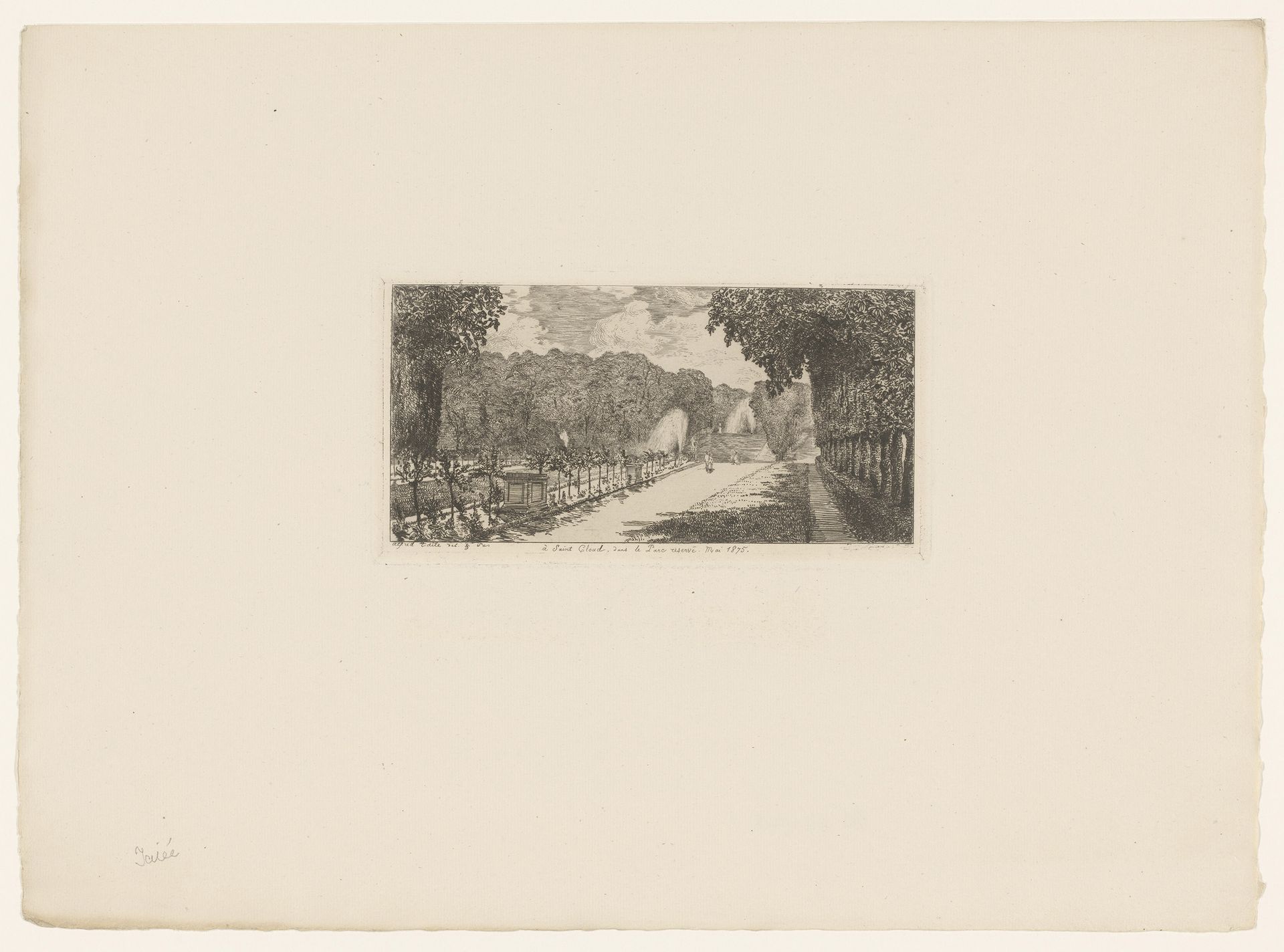 Gezicht op Parc St. Cloud by Alfred Taiée