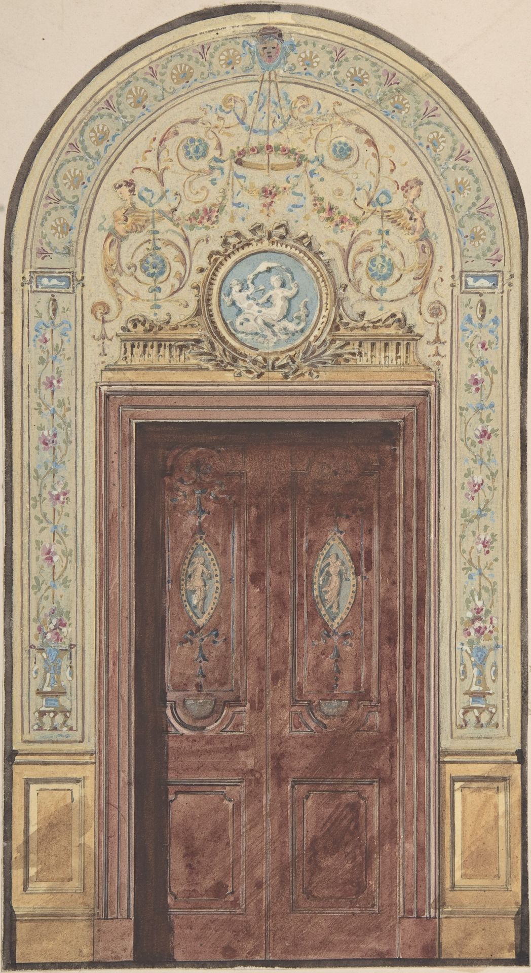 Designs for Arched Doorway by Charles Monblond