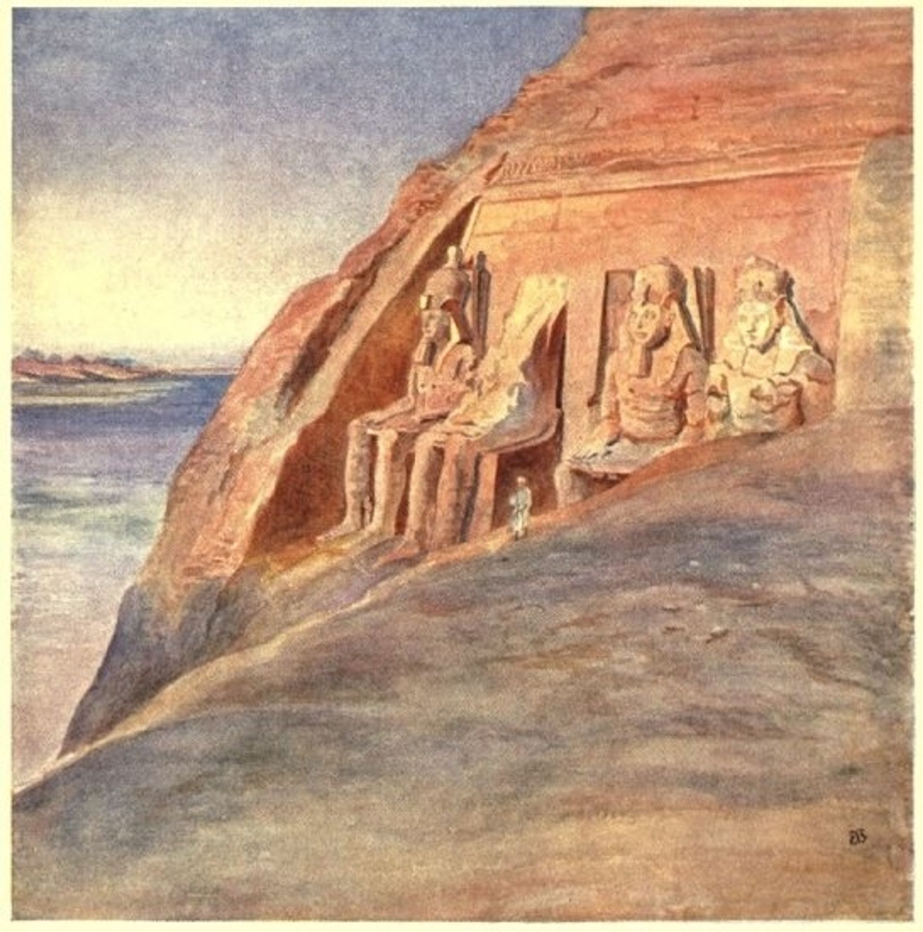 Abu Simbel at Sunrise by Elizabeth Thompson