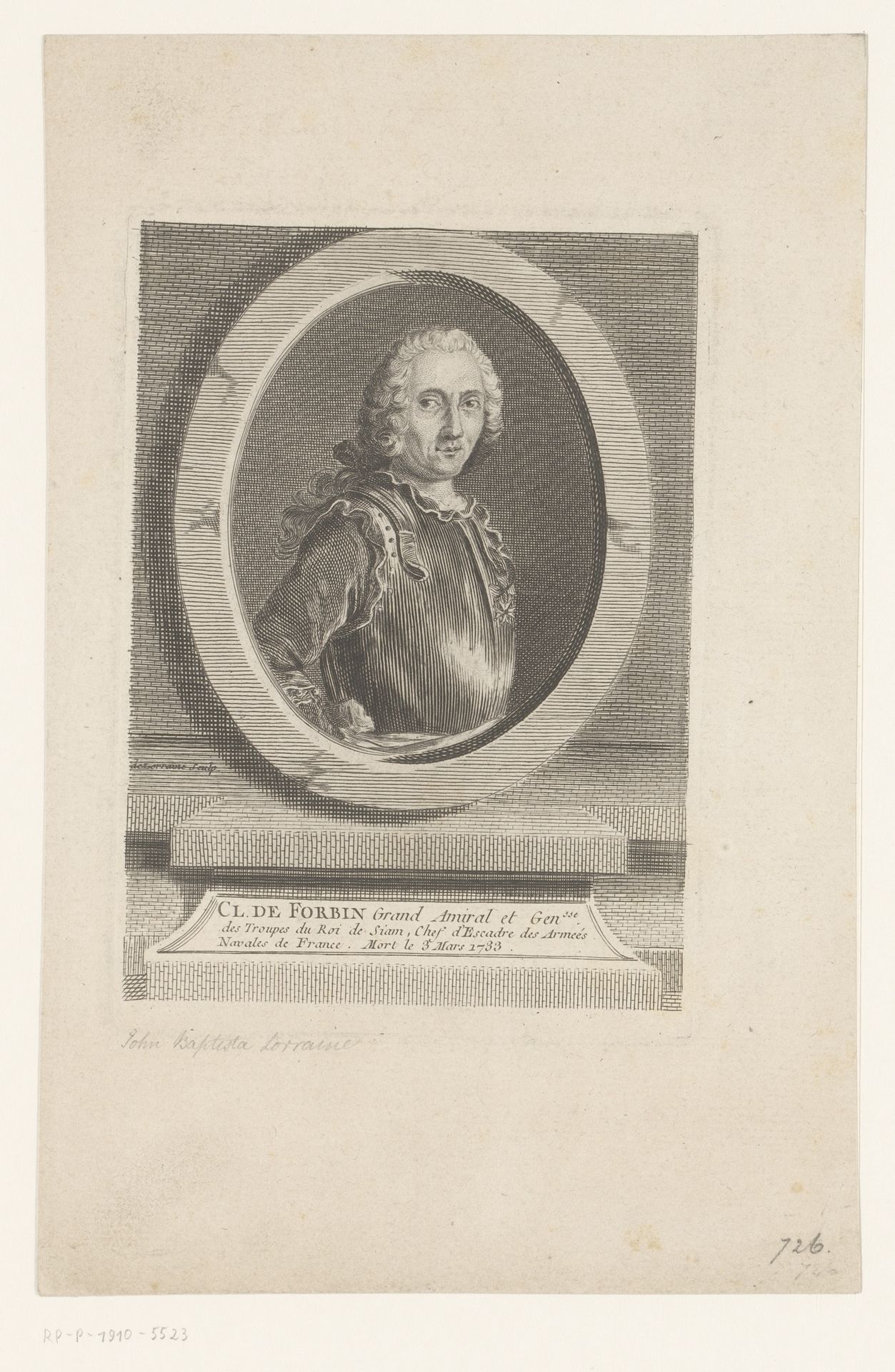 Portret van Claude de Forbin by Jean Baptiste de Lorraine