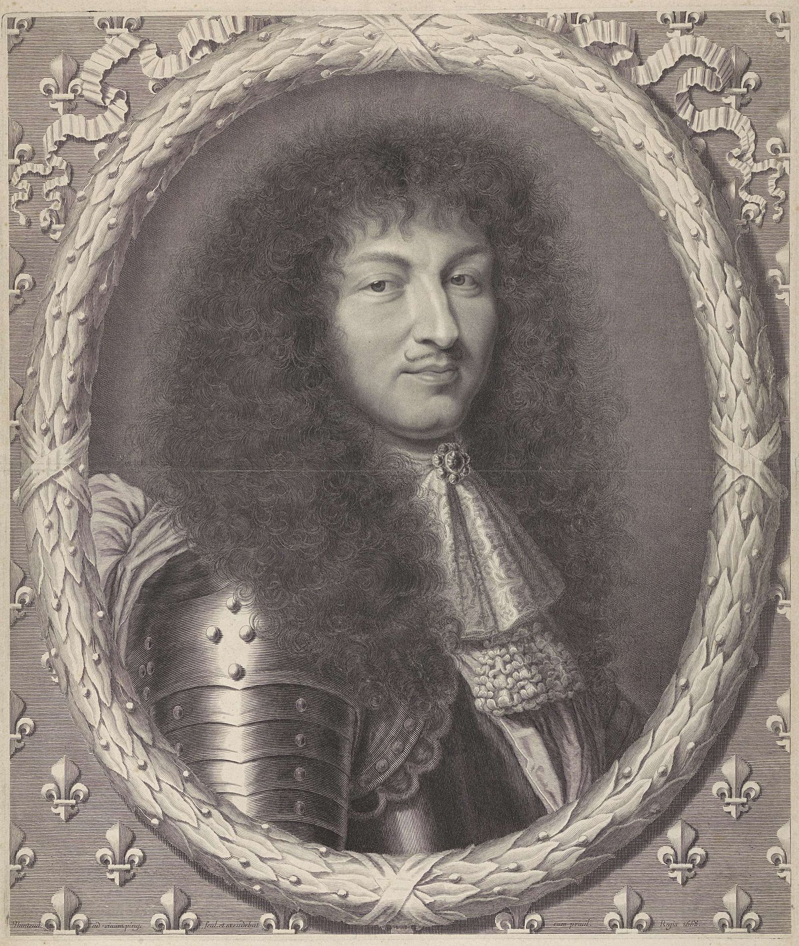 Portret van Lodewijk XIV, koning van Frankrijk by Robert Nanteuil