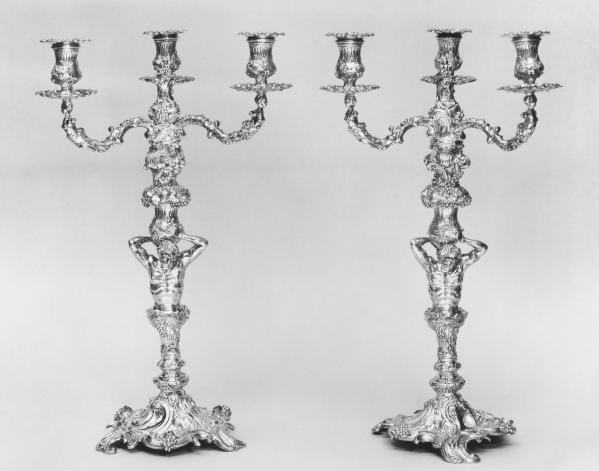 Pair of candelabra by Paul de Lamerie