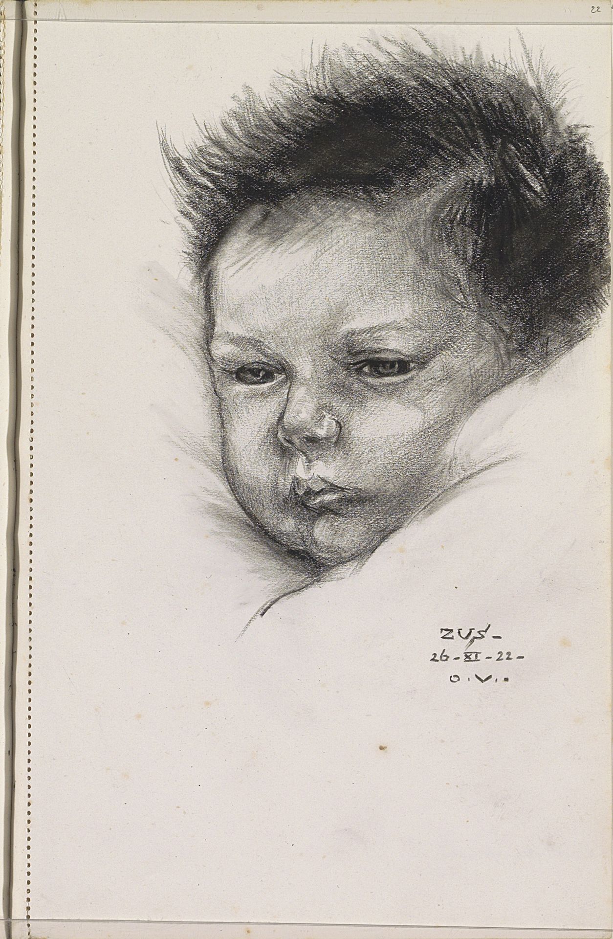 Portret van Zus by Otto Verhagen