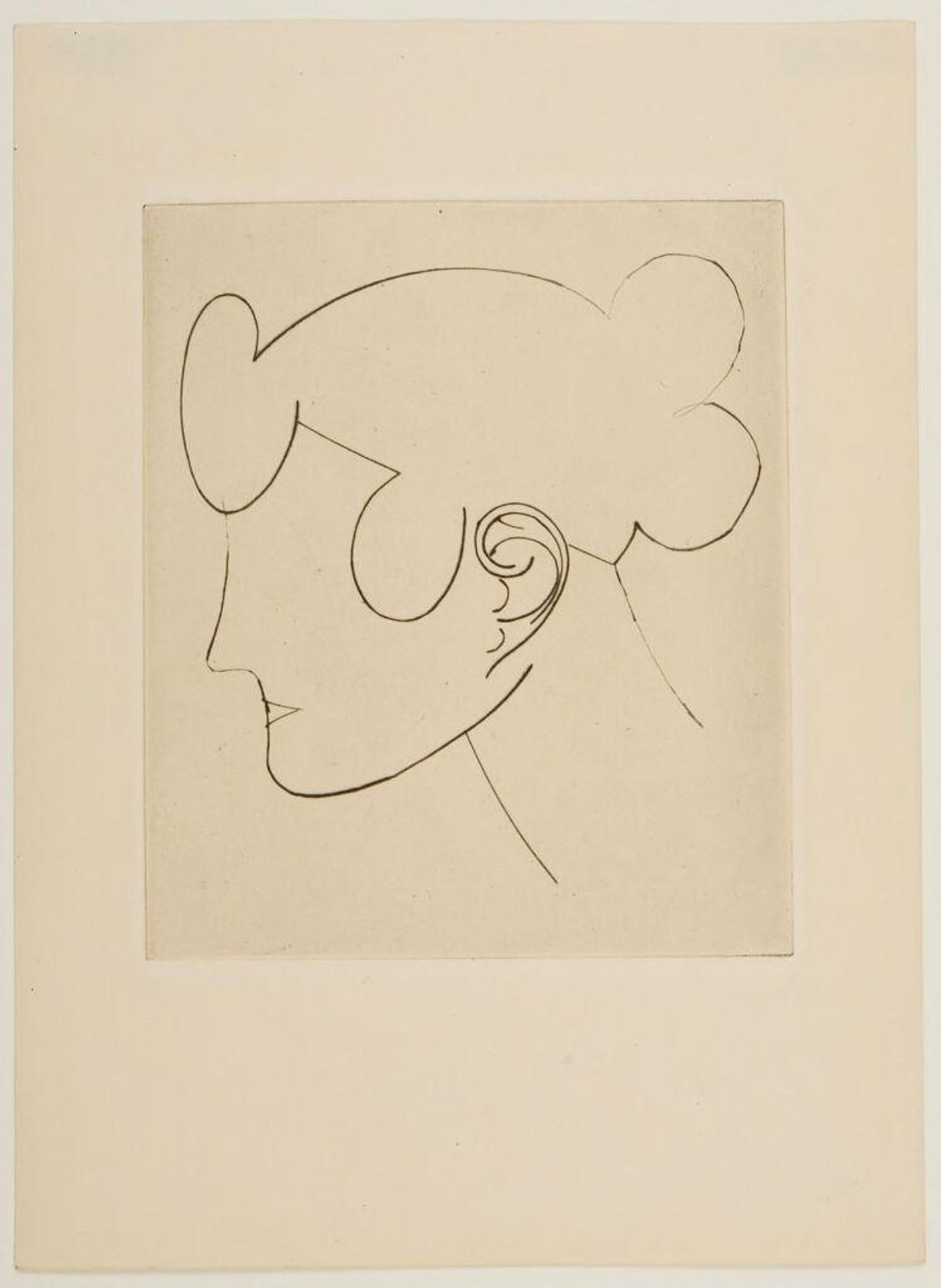 Woman's Head in Profile (left) by Elie Nadelman