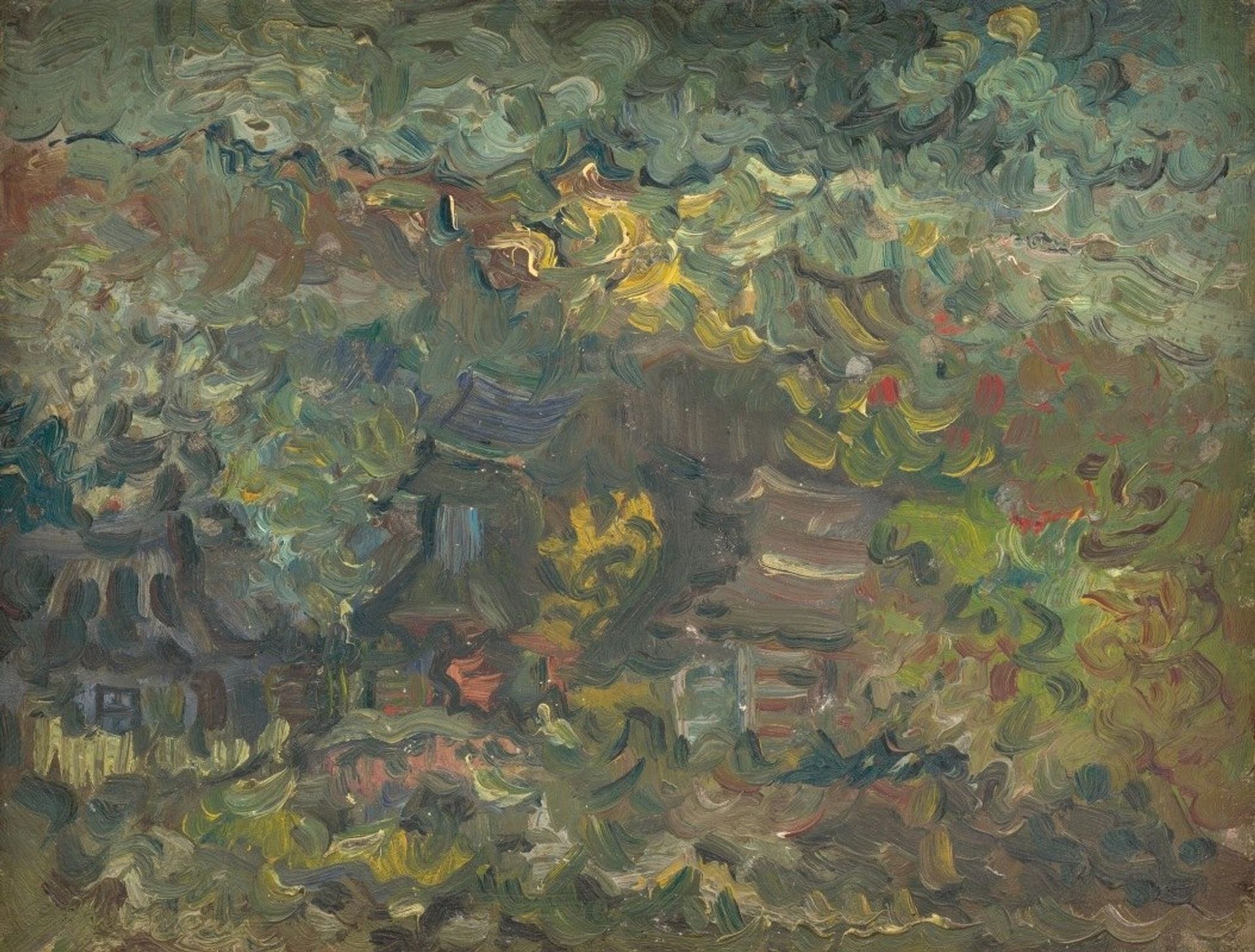 Little Houses by the Forest by Arnold Peter Weisz-Kubínčan