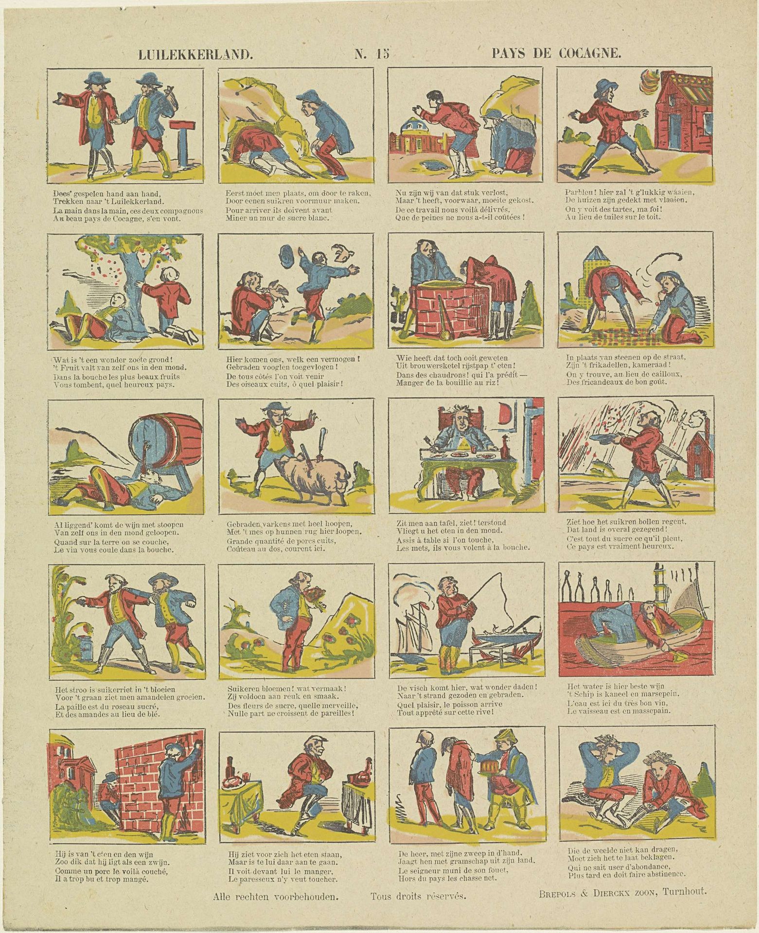 Luilekkerland / Pays de cocagne by Brepols & Dierckx zoon