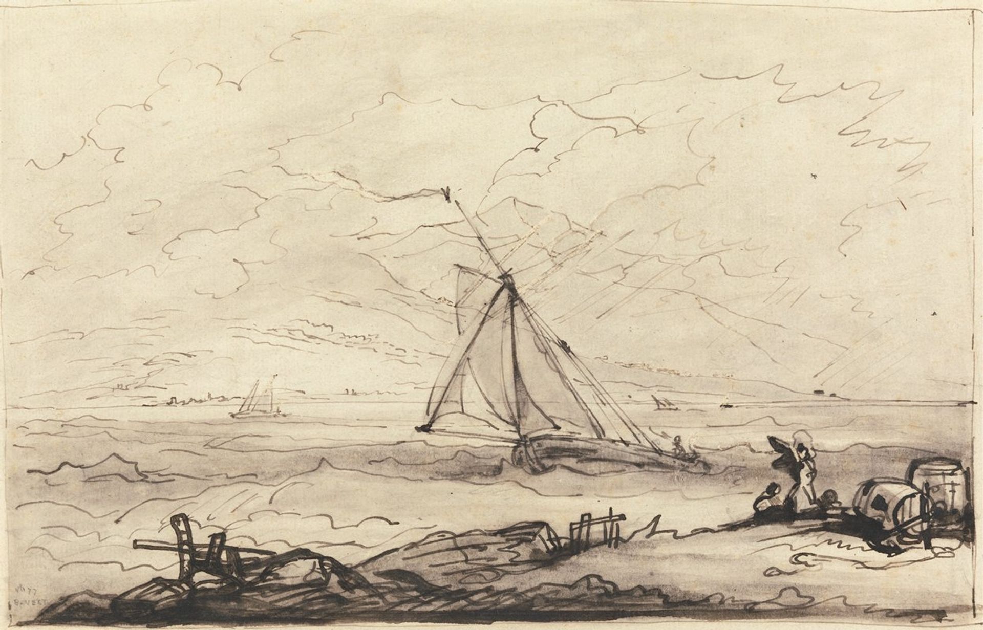 A Squall off a Mountainous Coast by Benjamin West