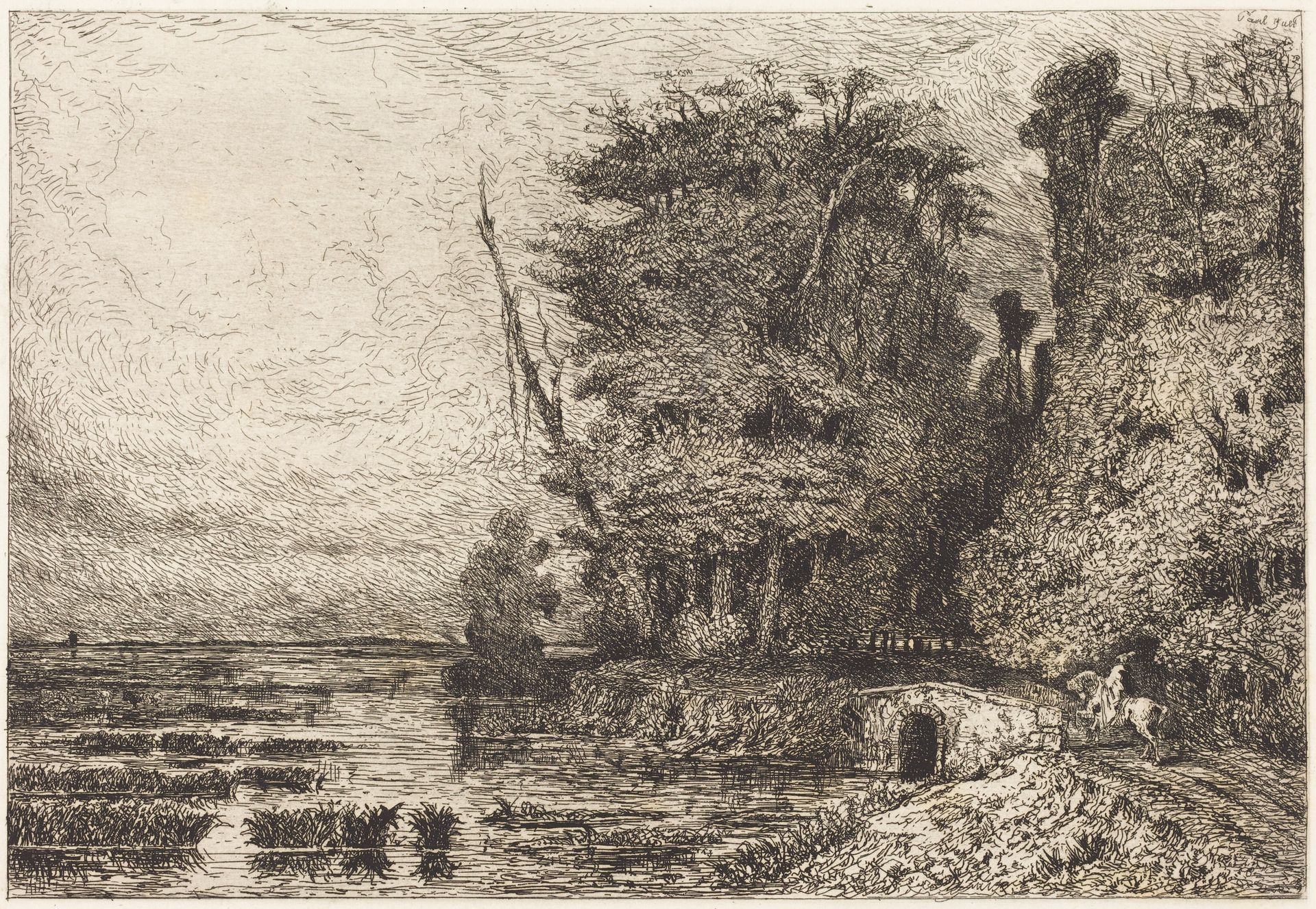 Orage à la Fin du jour by Paul Huet