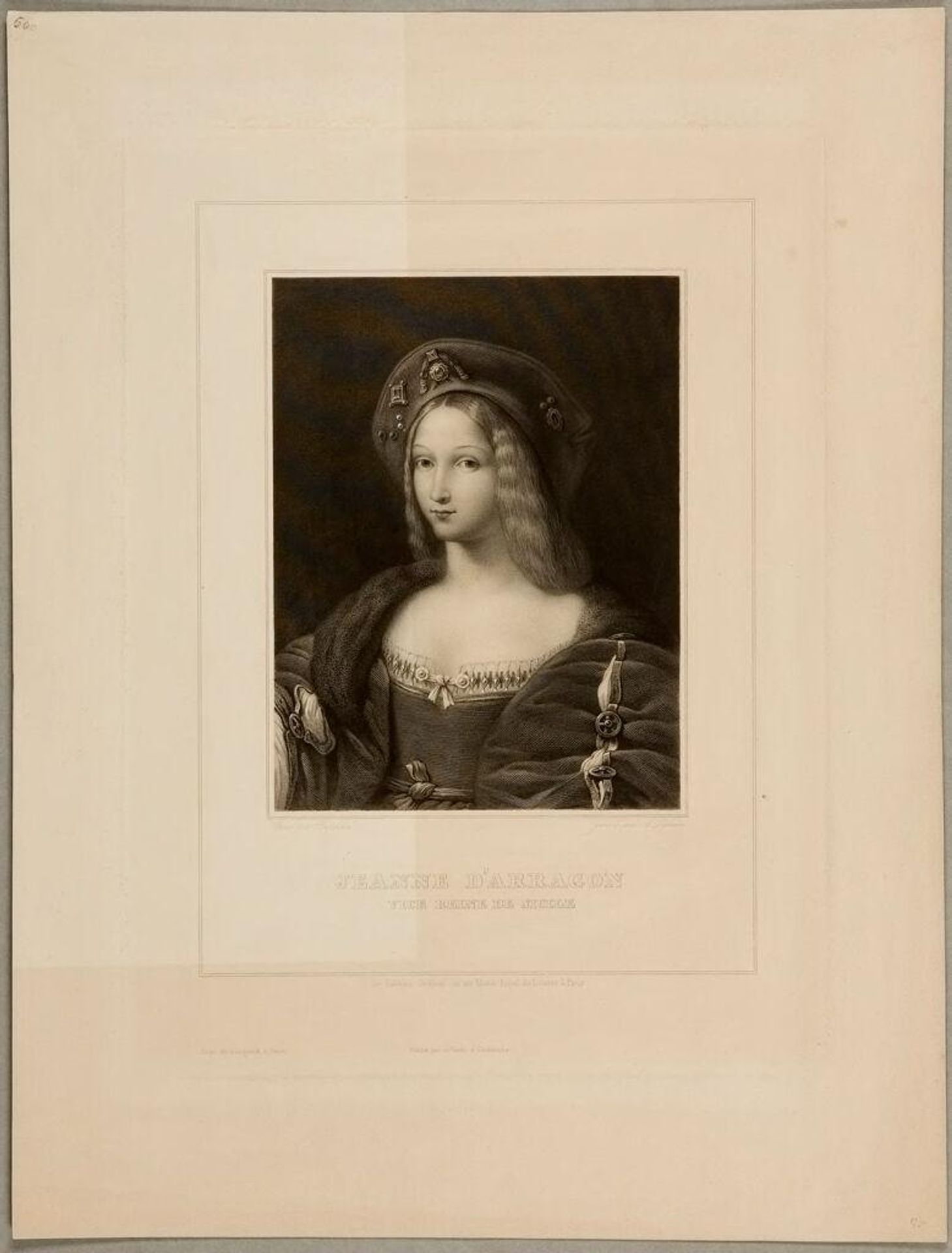 Jeanne of Aragon, Vice-reine of Sicily by Achille DÃ©sirÃ© LefÃ©vre