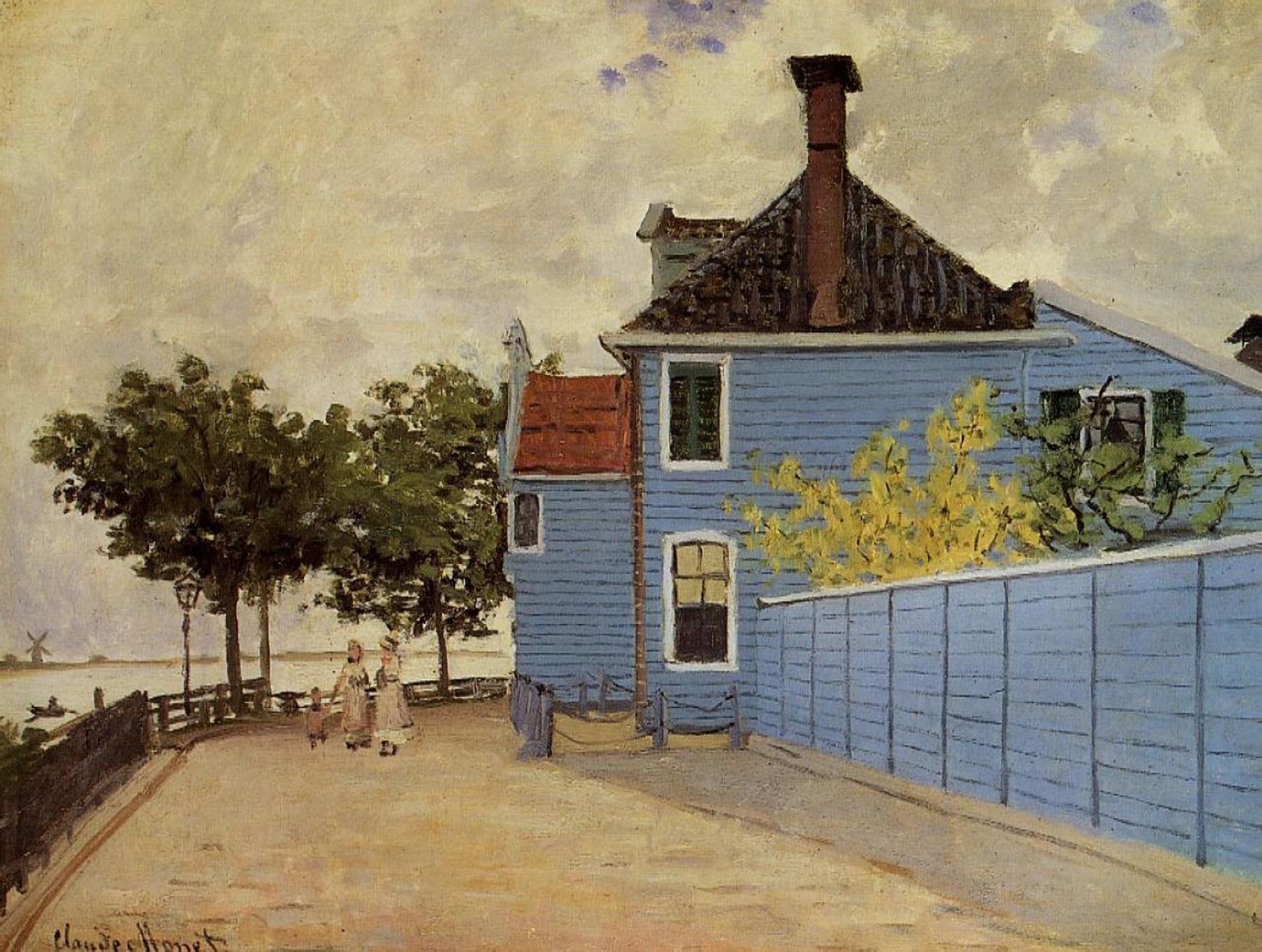 The Blue House at Zaandam by Claude Monet