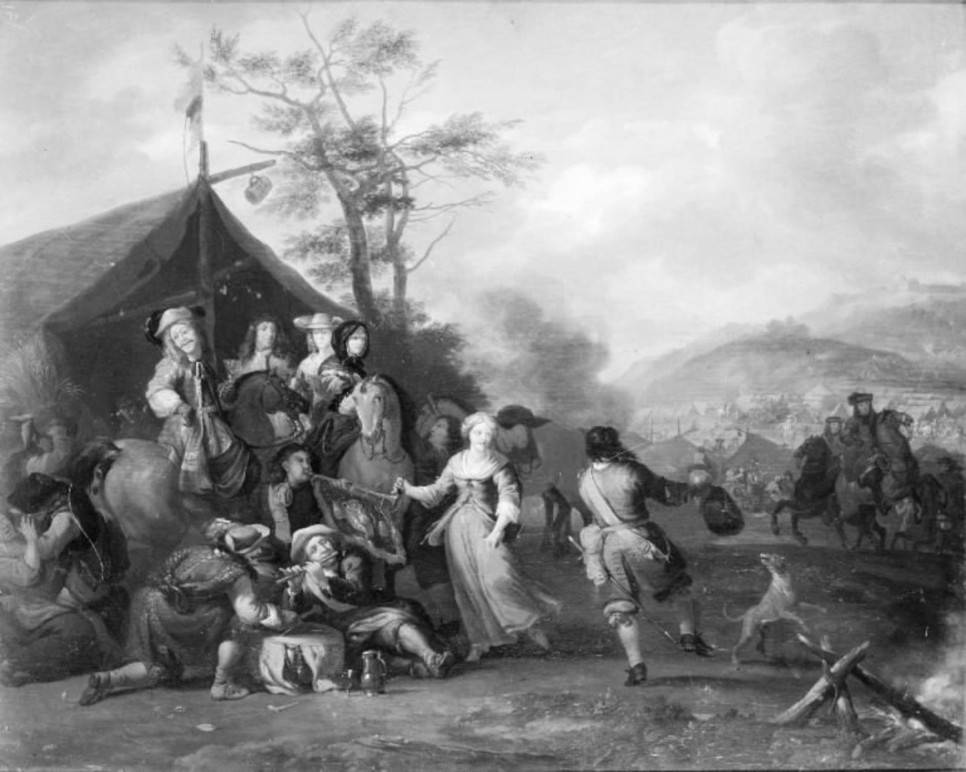 A Camp by Jan van Huchtenburg