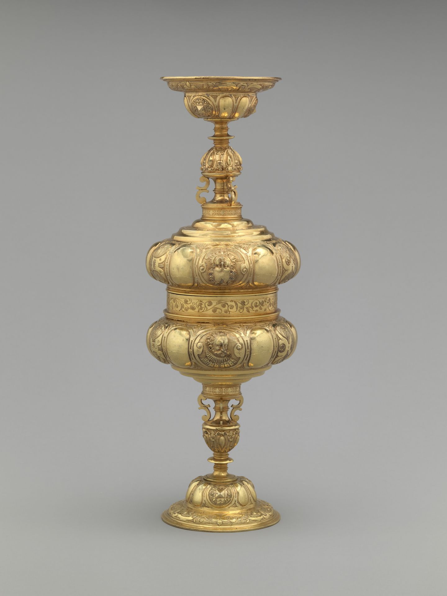 Two double standing cups (trussing cups) by Simon Pissinger