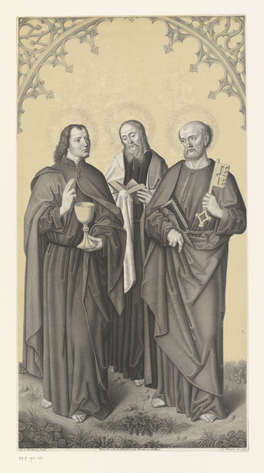 Heilige Johannes, Mattheus en Petrus by Johann Nepomuk Strixner