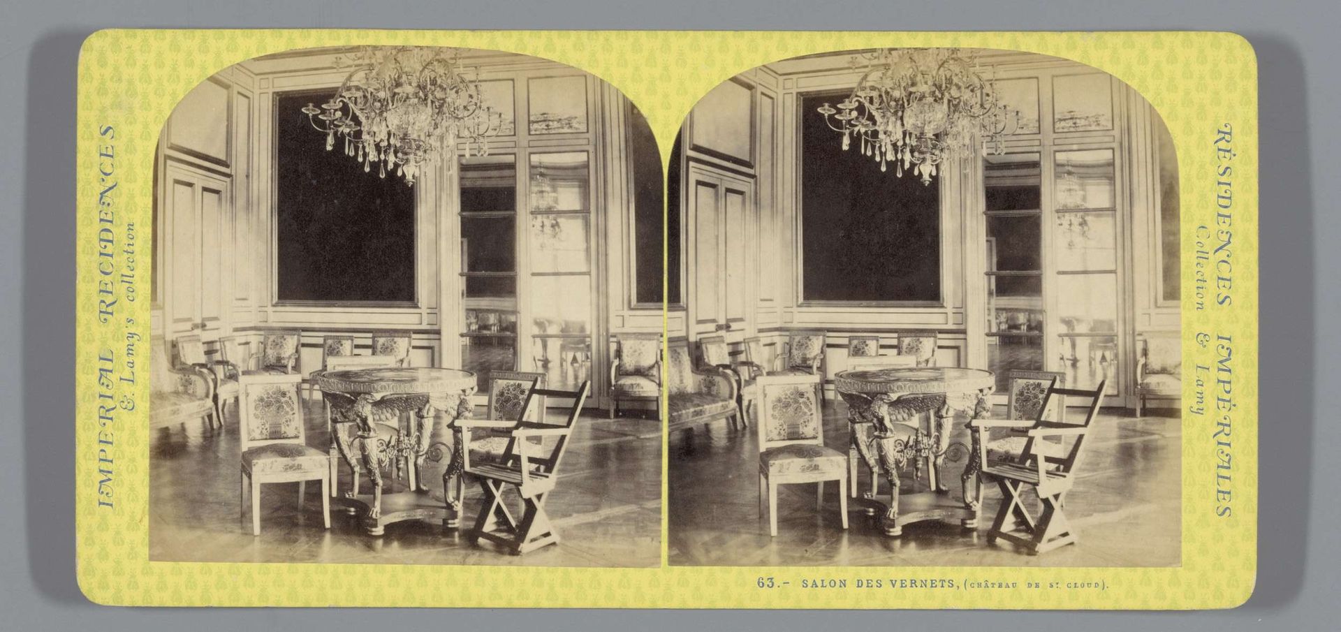 Interieur van een salon in het kasteel van Saint-Cloud by Ernest Eléonor Pierre Lamy
