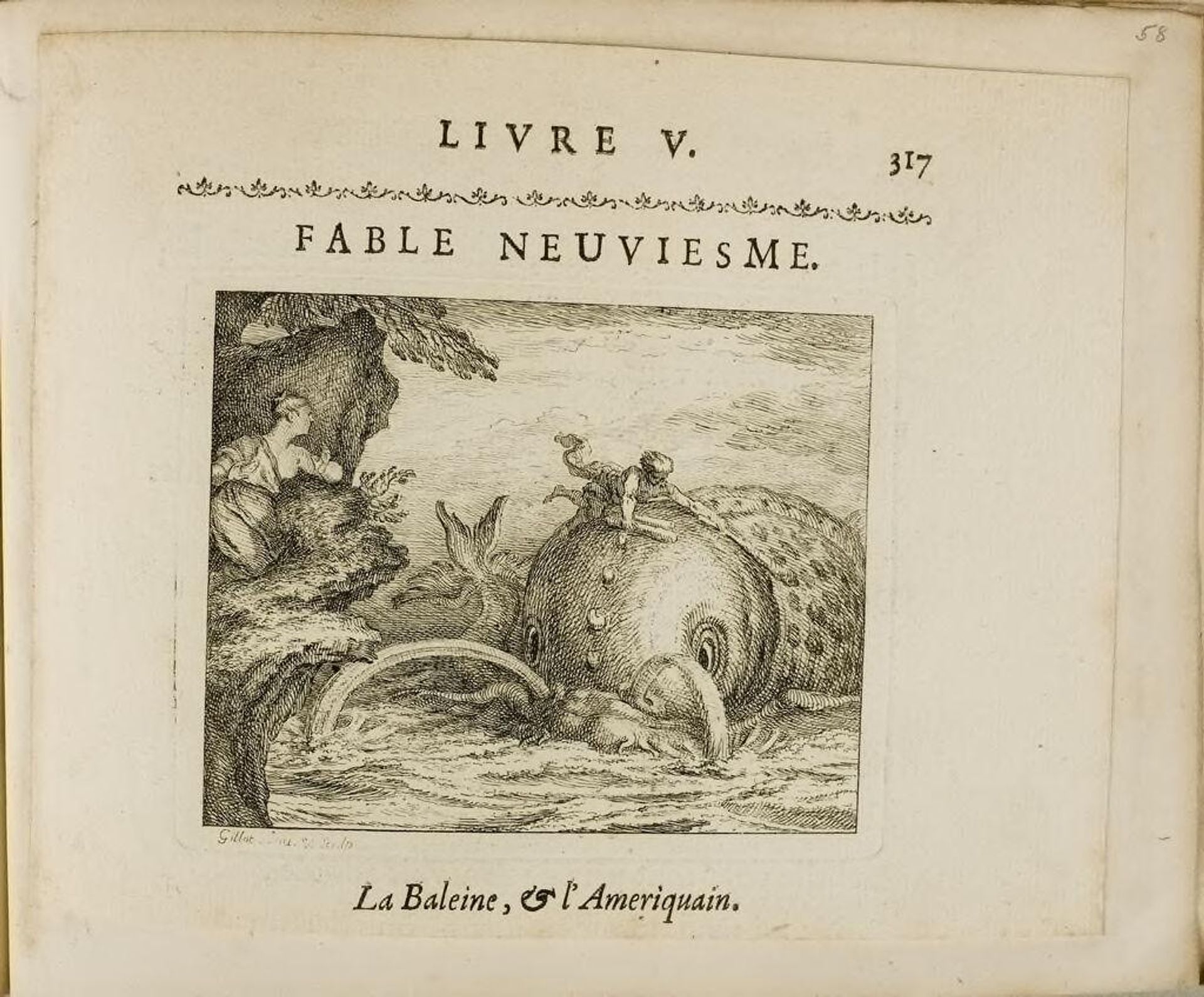 The Whale and the American by Claude Gillot