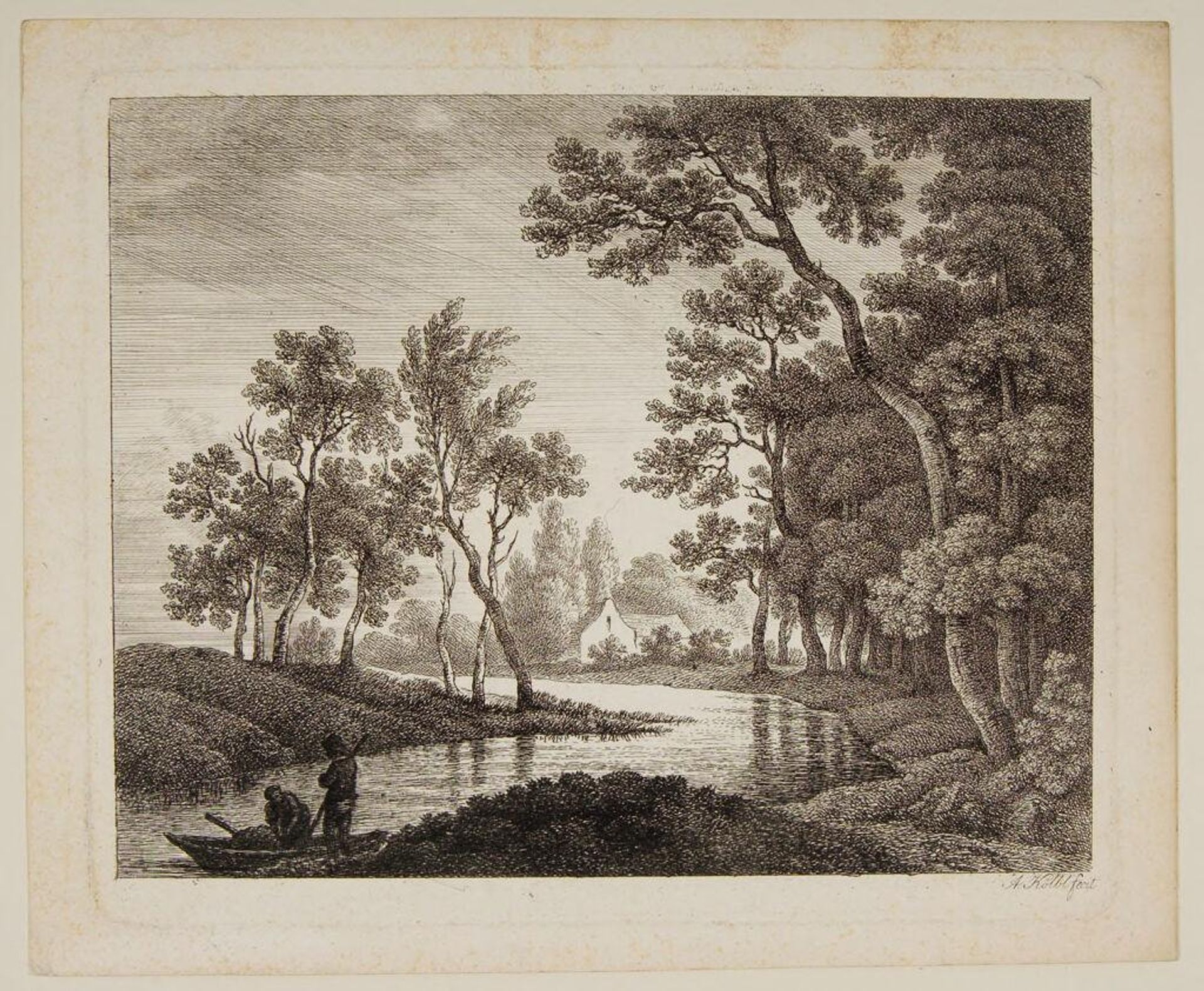 Boat by the Shore of a Pond by Anton KÃ¶lbl