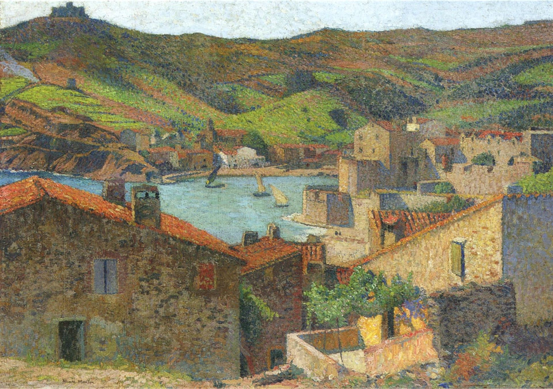 The Village at Port Collioure by Henri Martin