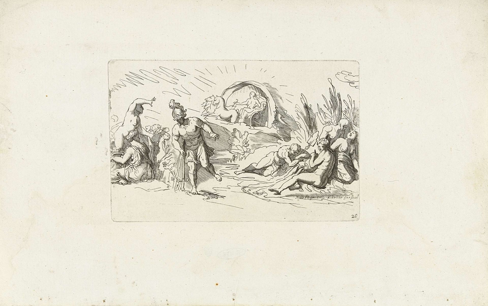 Bacchus in zijn wagen by Franz Ertinger