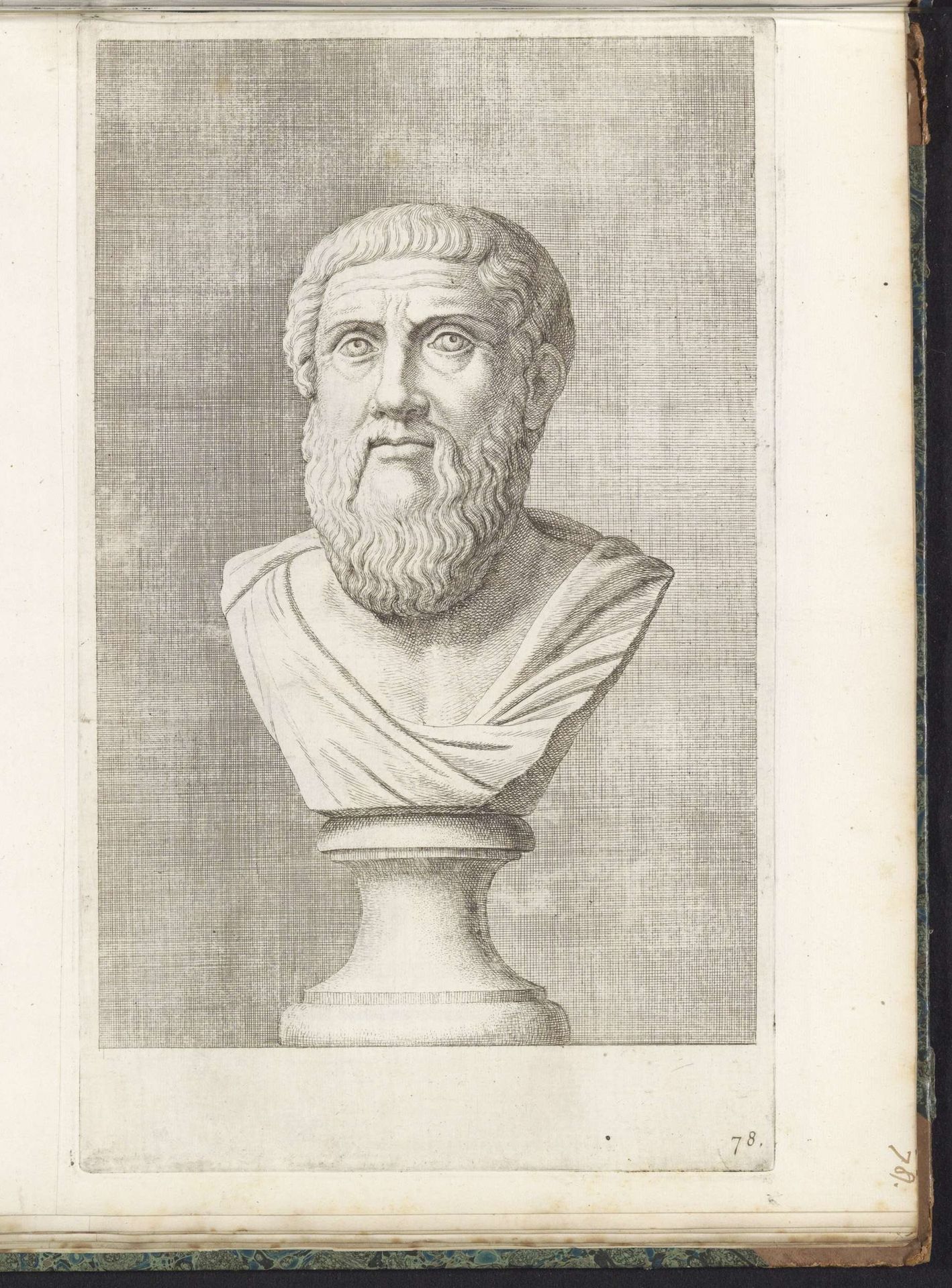 Buste van een bebaarde man, van voren by Hubert Quellinus